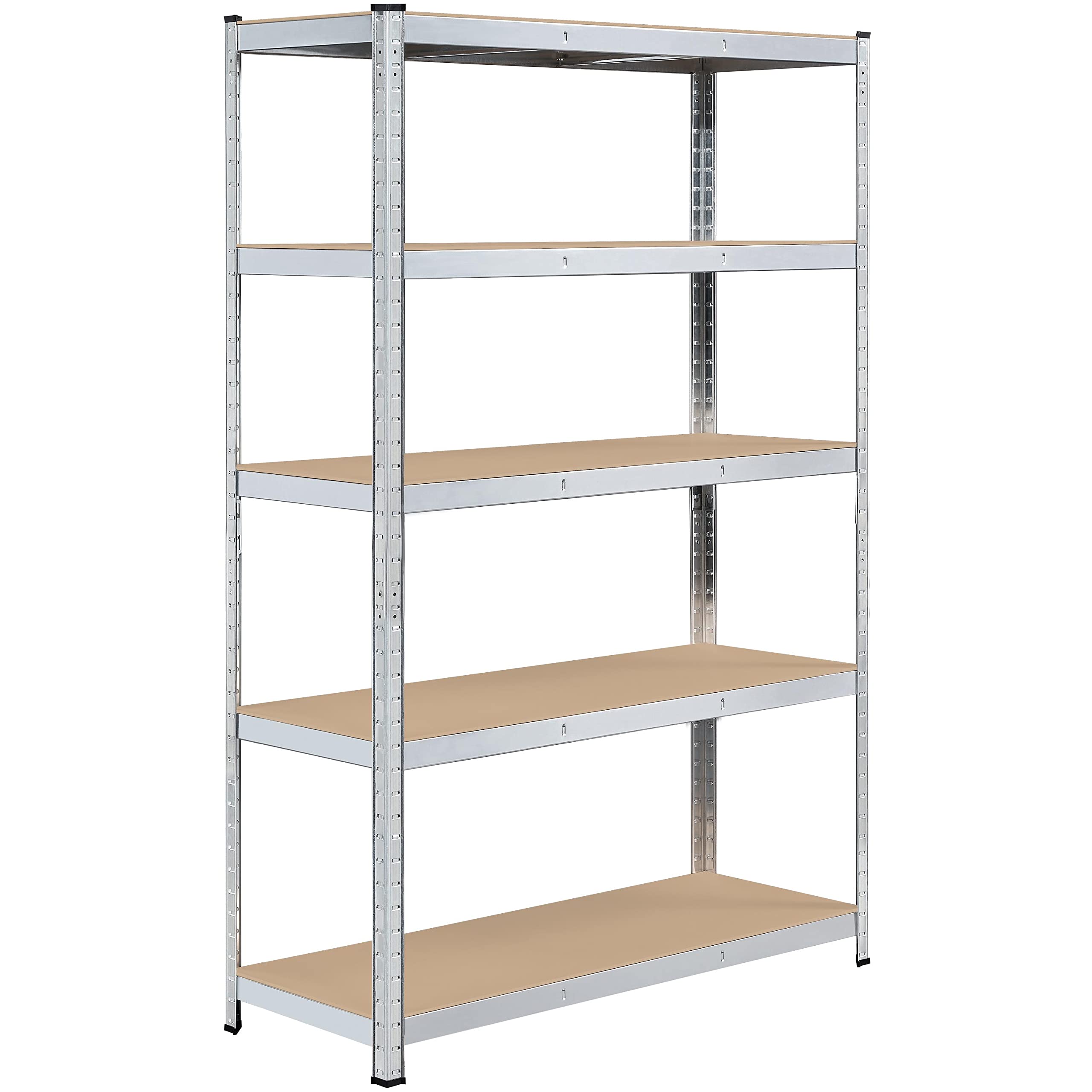 Yaheetech Schwerlastregal 180 x 120 x 45 cm Lagerregal 5 Böden Metall Regal Max. Belastbarkeit : 875kg Silbern
