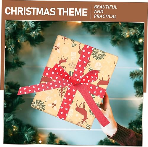Miniatura 6 de BESPORTBLE Papel de embalaje para decoración de Navidad, papel de regalo de Navidad, papel de envoltura de flores, papel de regalo de Navidad, papel