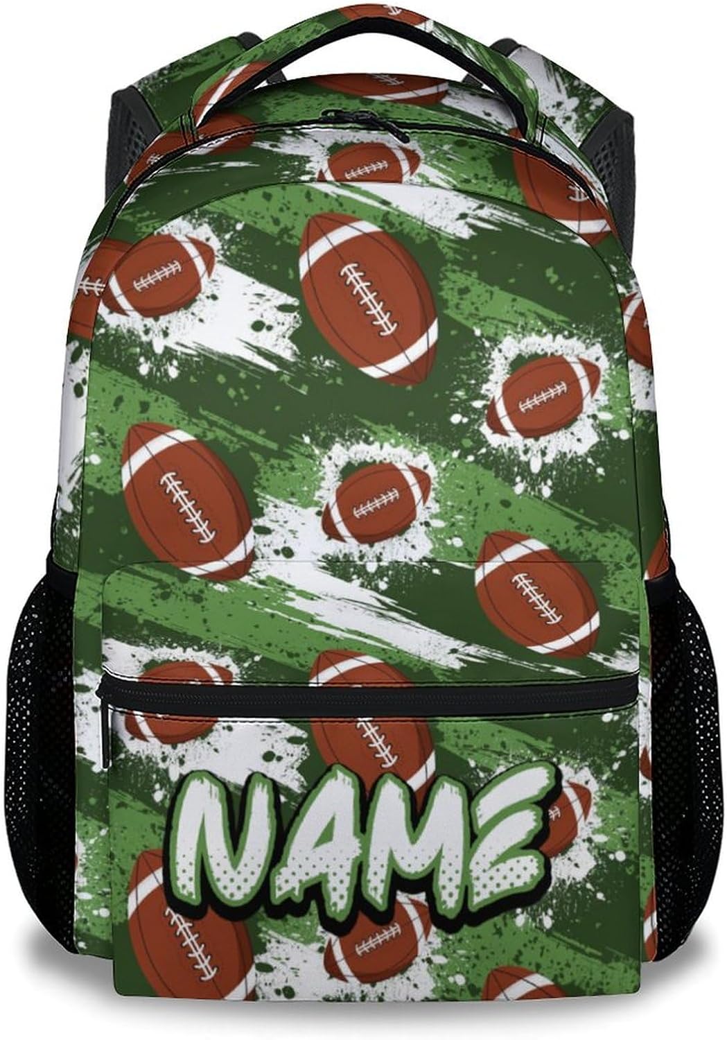 Bookbag for Boys, 17 Inch Custom Football Backpacks for Elementary, Cool Kids Backpack for School Travel
