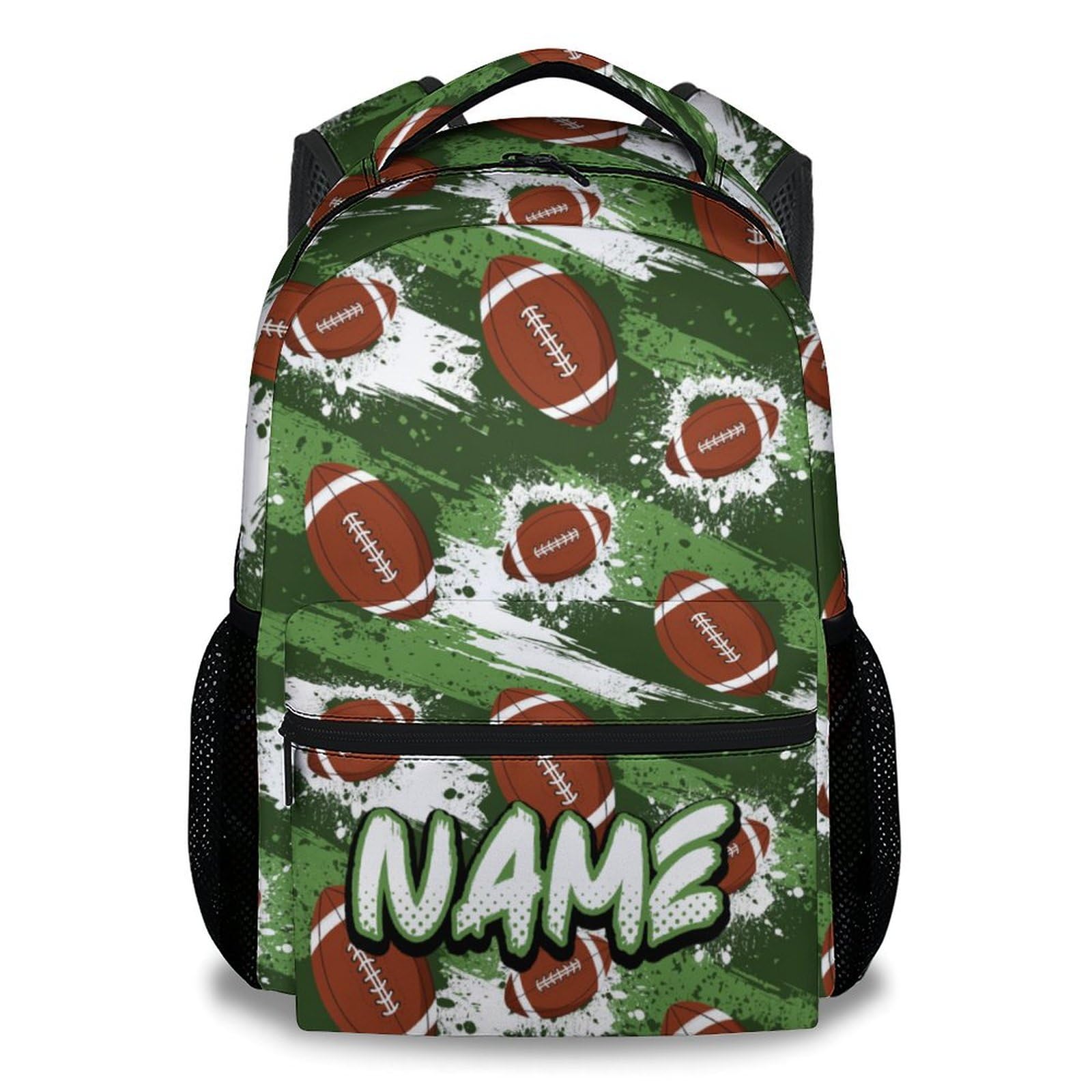 XaocNyx Bookbag for Boys, 17 Inch Custom Football Backpacks for Elementary, Cool Kids Backpack for School Travel