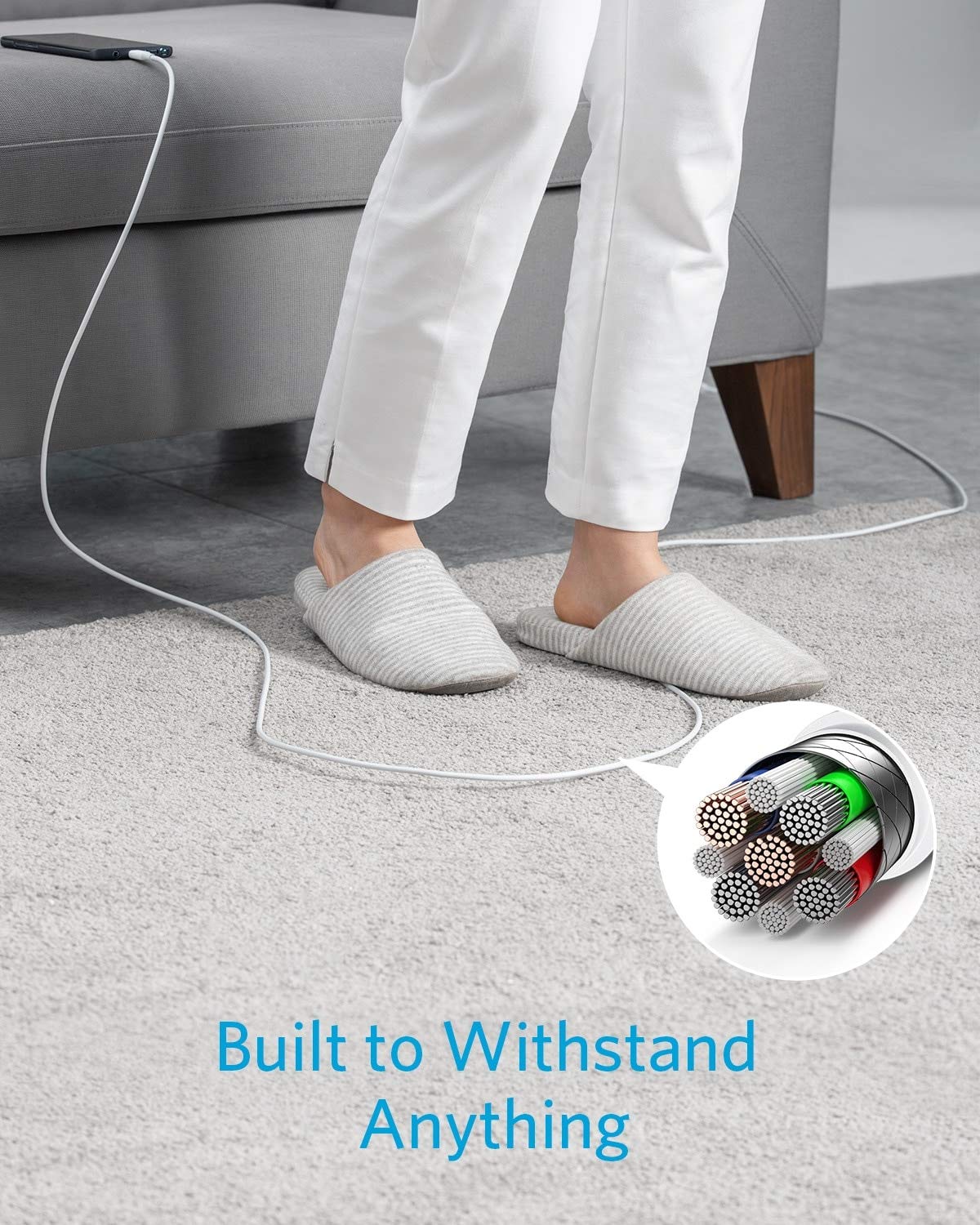 Anker Cavo USB Type-C PowerLine III (300 cm, Bianco), ricarica Power Delivery con erogazione alimentazione da 60 W per Apple MacBook, iPad Pro, Samsung Galaxy S10, S9, S8 Plus, Pixel e altro