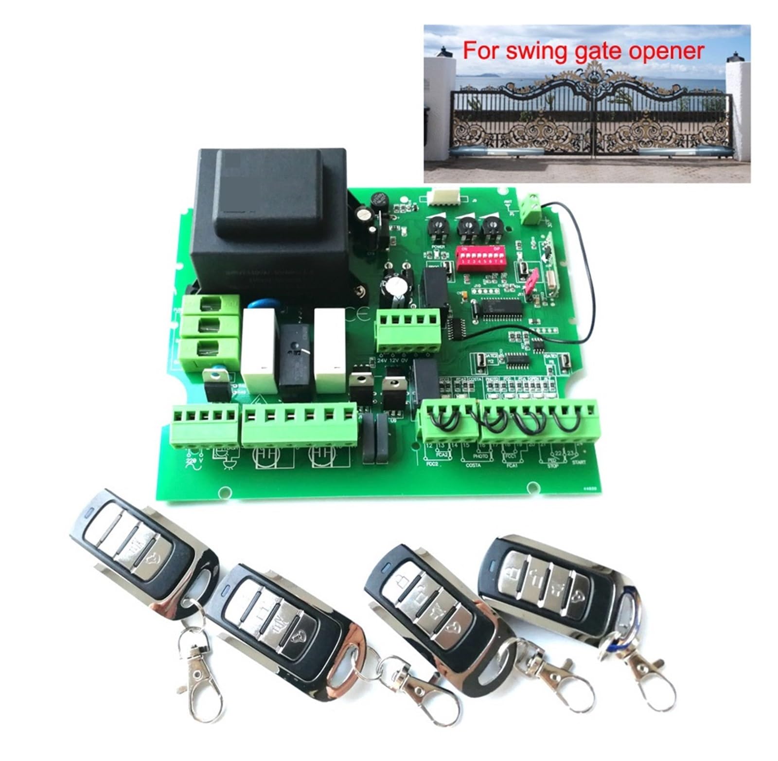 Sin caja, abridor de puerta oscilante, placa de tarjeta de Control for actualización, modelo Universal, placa de circuito de CA, placa de Control de repuesto(Kit 1)