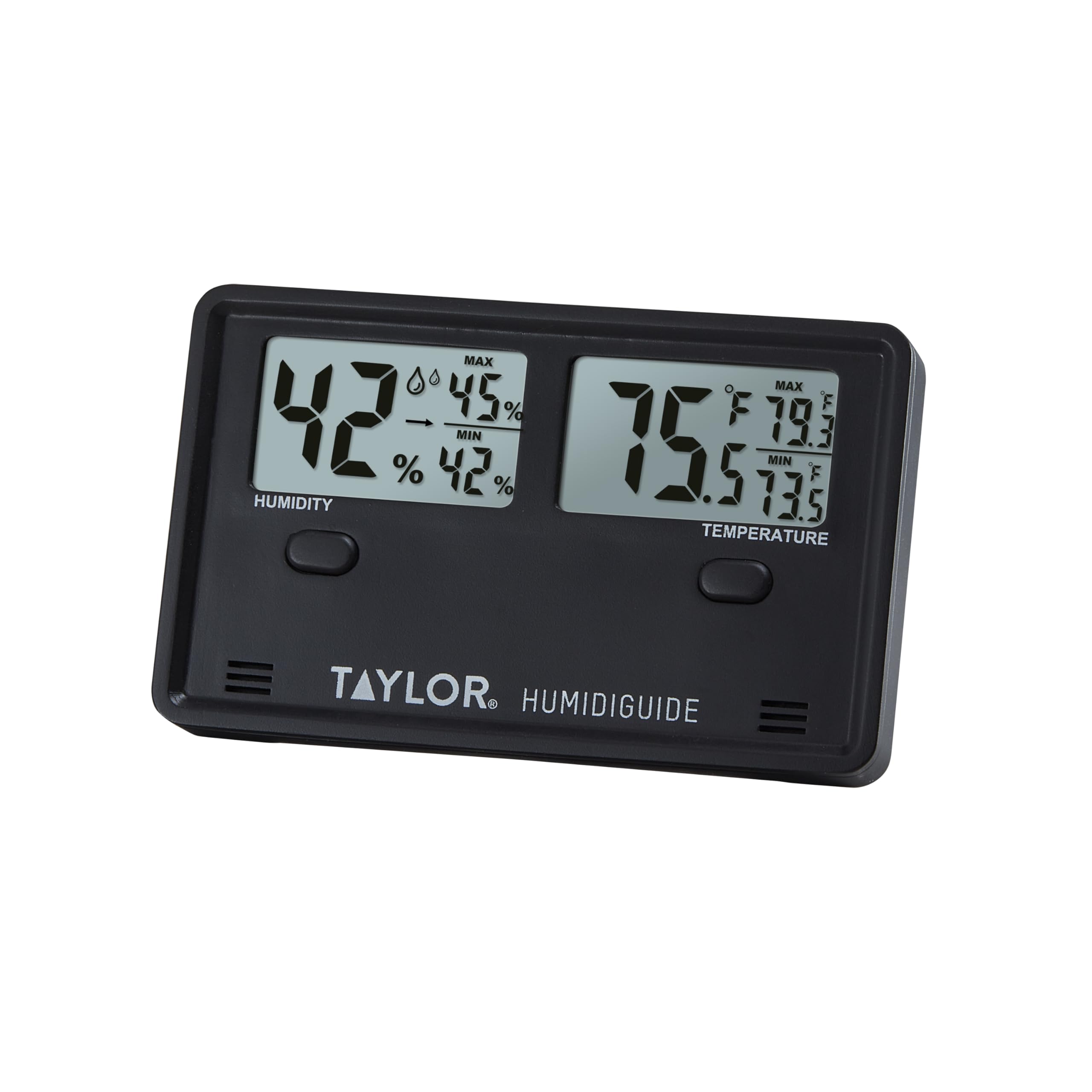 Taylor Termómetro e higrómetro digital inalámbrico para interiores y exteriores, pantalla dual para temperatura y humedad, fácil de leer para el hogar, oficina, invernadero, guardería y áreas