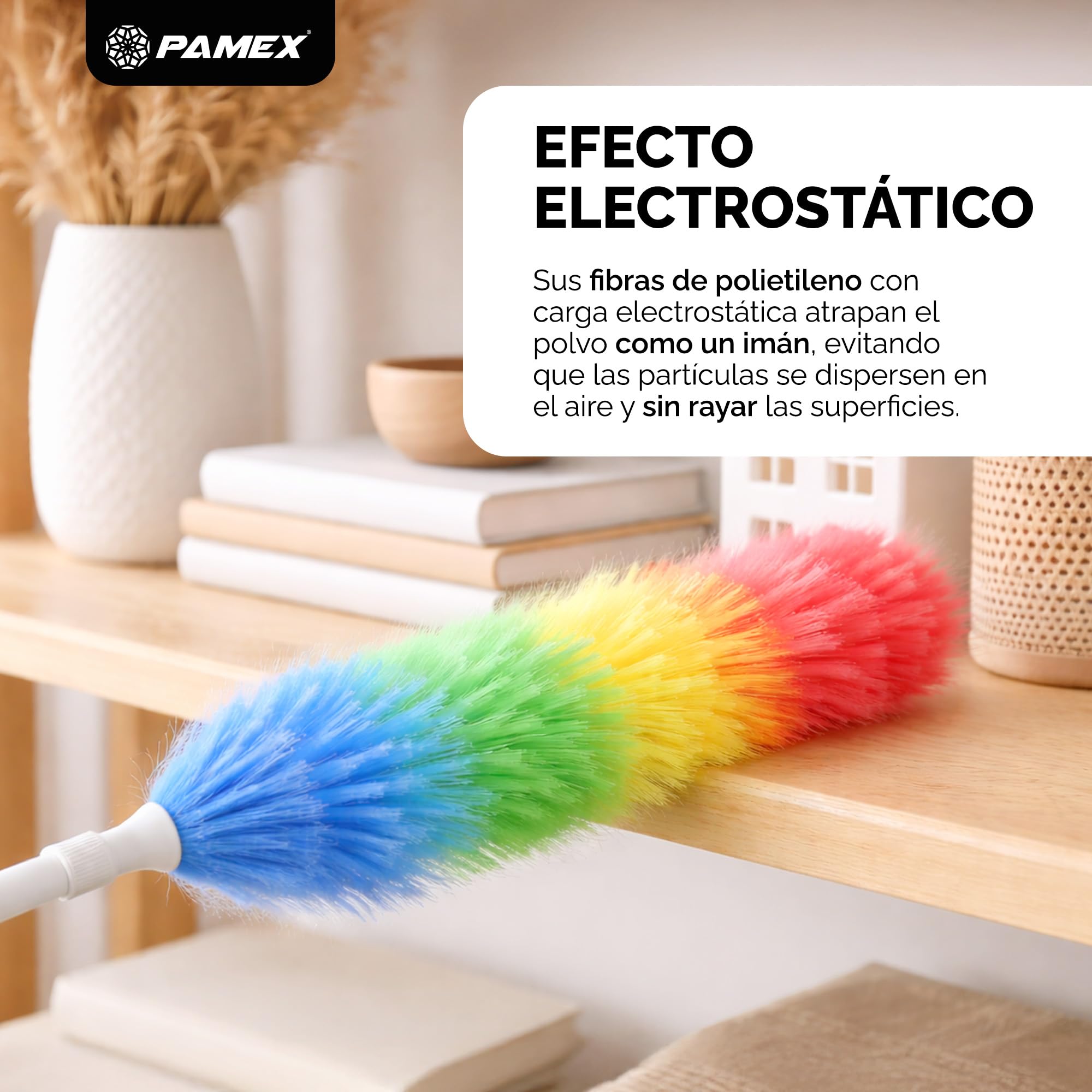 PAMEX Plumero Electroestático Extensible 45-75cm