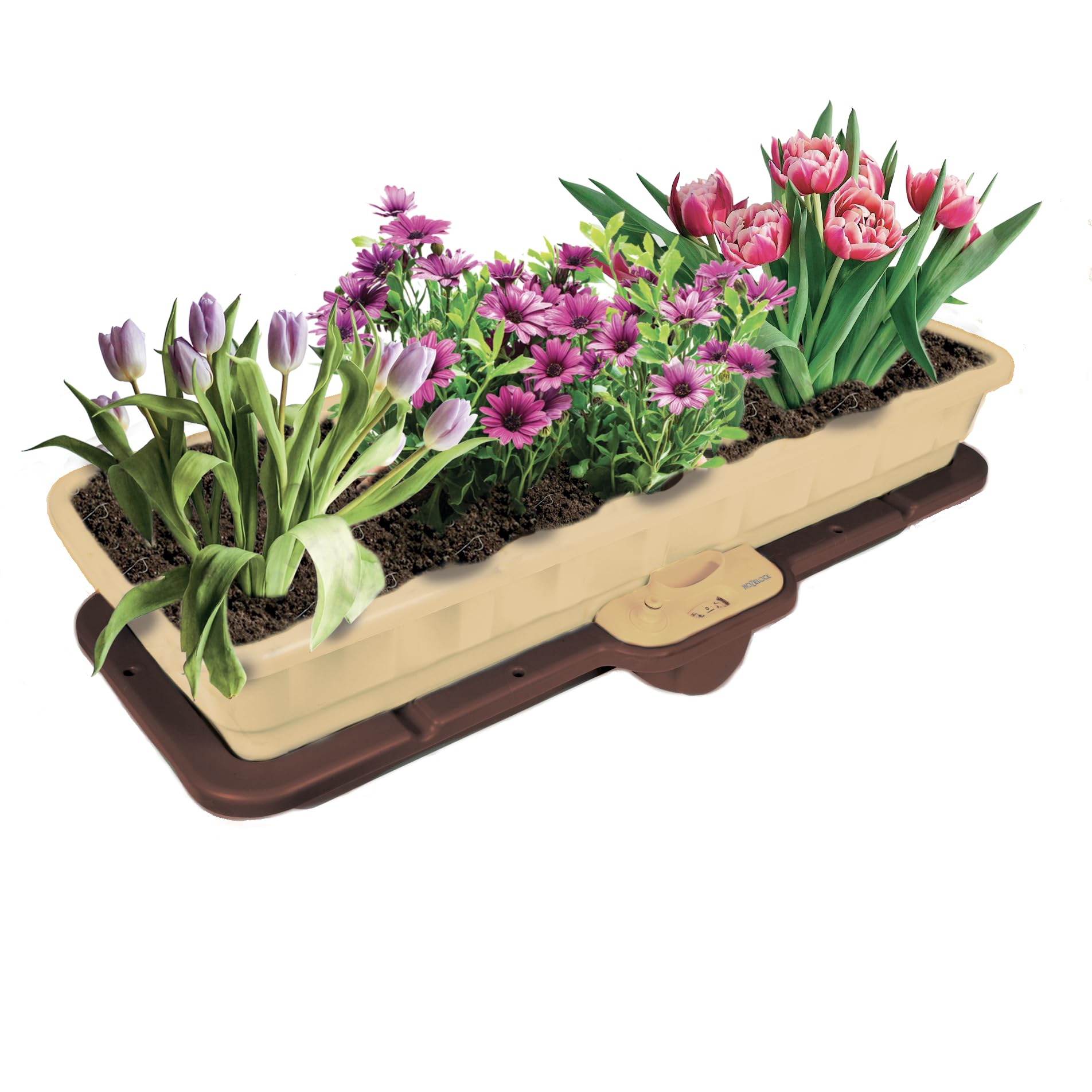 HOZELOCK - Carré Potager Autonome Easy Plant 3-en-1 : Mini-Jardin d'Intérieur, Arrosage Autonome jusqu'à 14 Jours, Permet une Culture sans Stress Hydrique pour vos Plantes, Économe en Eau [2811 0000]