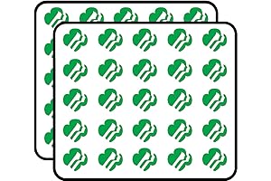 Green Girl Scouts Faces Logo Shaped Vinyl Stickers