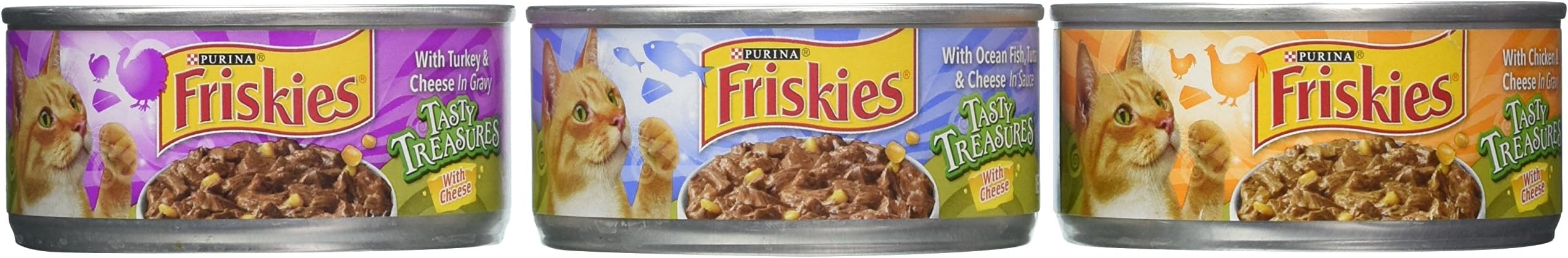 FriskiesTasty Treasures Variety Pack Canned Cat Food, 12 cans, 5.5 oz per can, Total Net Wt 4.12lb