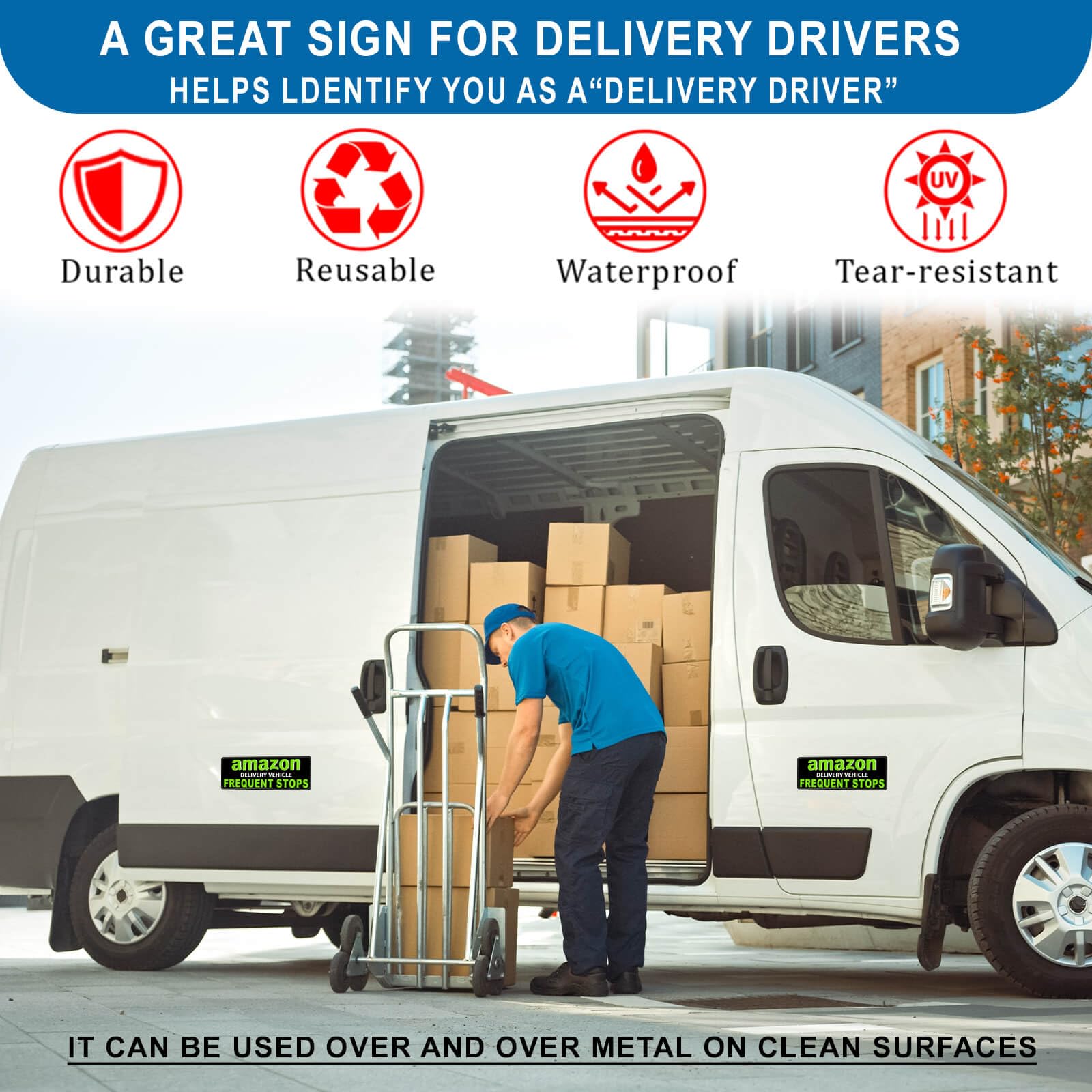 Doordash Magnetic Sign For Car, Food Delivery Car Magnets, Reflective Delivery Driver Sign Magnet For Vehicles, Heavy Duty, Truck(White-3-Pack - View #12