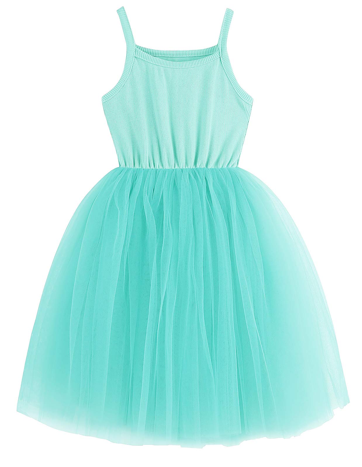 GSVIBK Baby Girls Tutu Dress Sleeveless Toddler Cotton Tulle Skirt Princess Party Prom Dresses