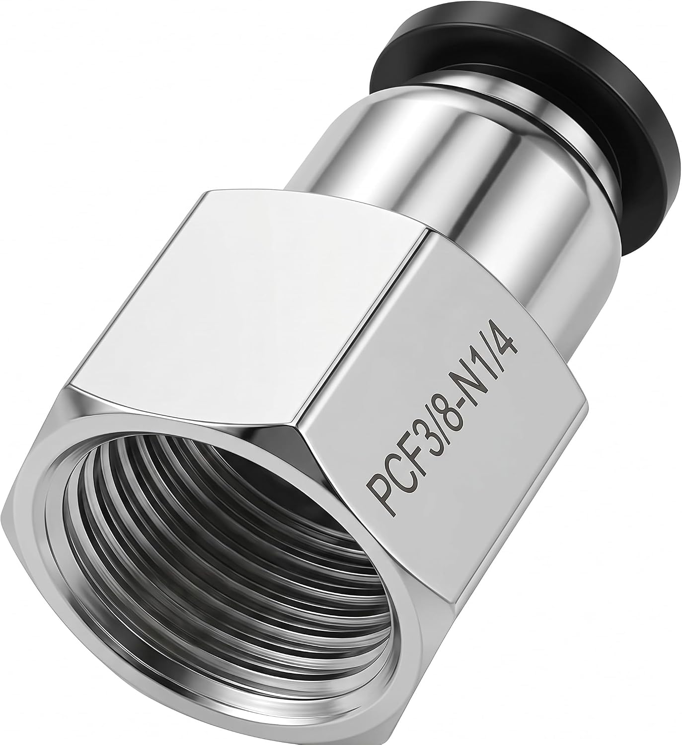 Utah Pneumatic 3/8" OD x 1/4" NPT Female Push to Connect Fitting, 10-Pack