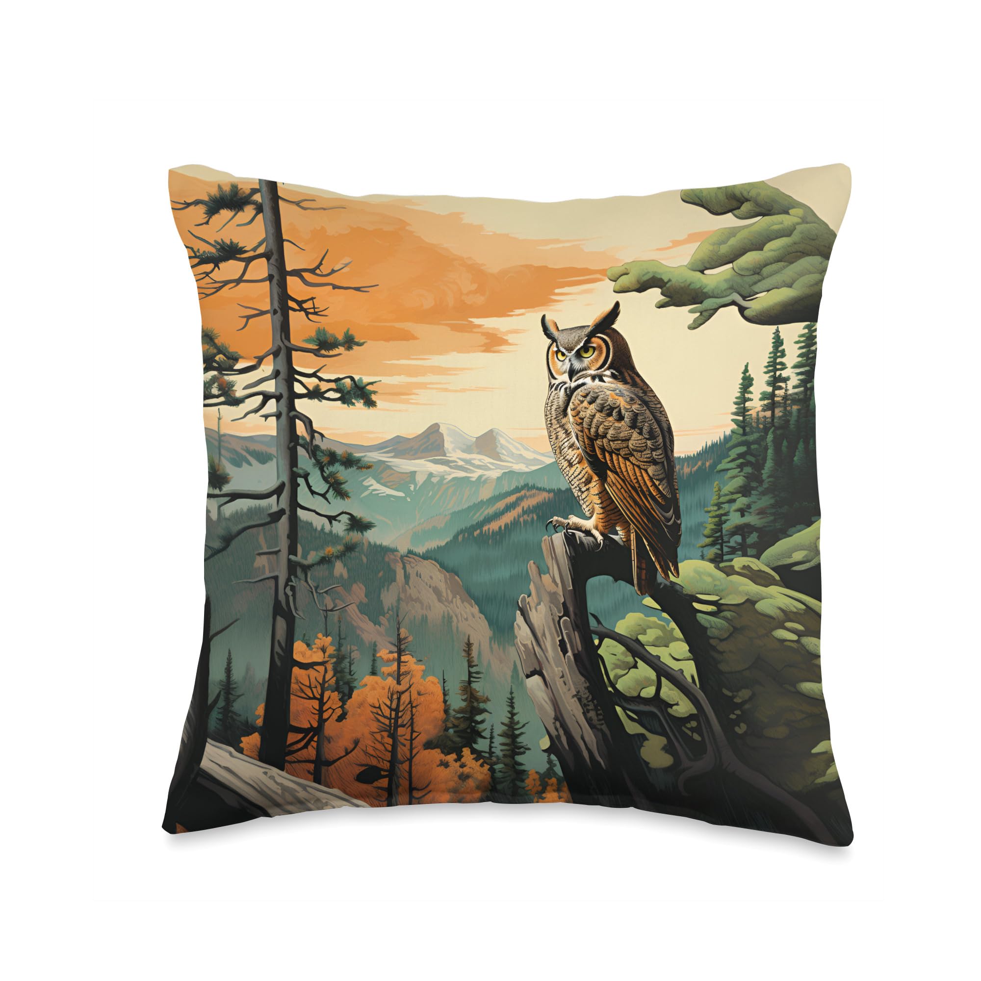 Vintage Horned Owl Illustration