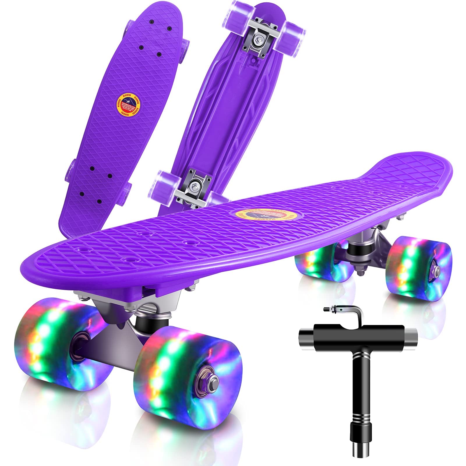 Buy Skateboard Complete Mini Cruiser 22" Retro Skateboard for Kids