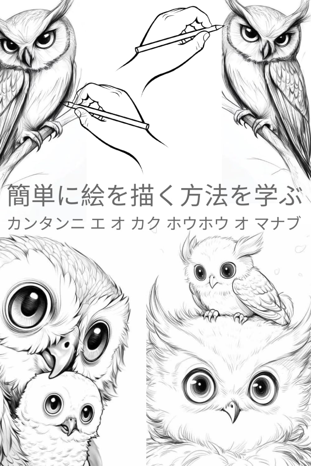 簡単に絵を描く方法を学ぶ: フクロウ版