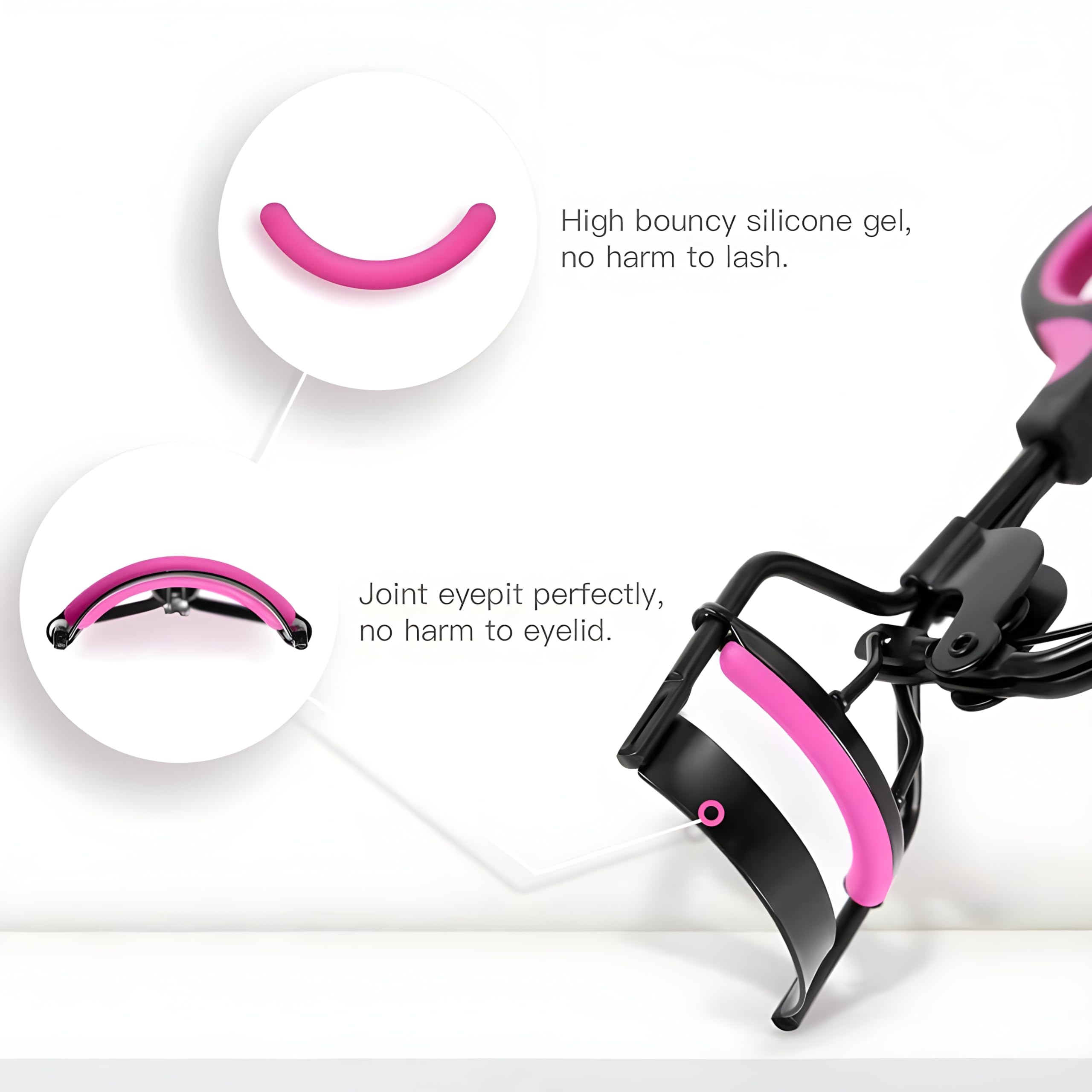 Trendy Look Black and Pink Eyelash Curler | Long-lasting Eye Lash Curler for Women | Eye Lashes Curler for Stunning Curls - Image 6 thumbnail
