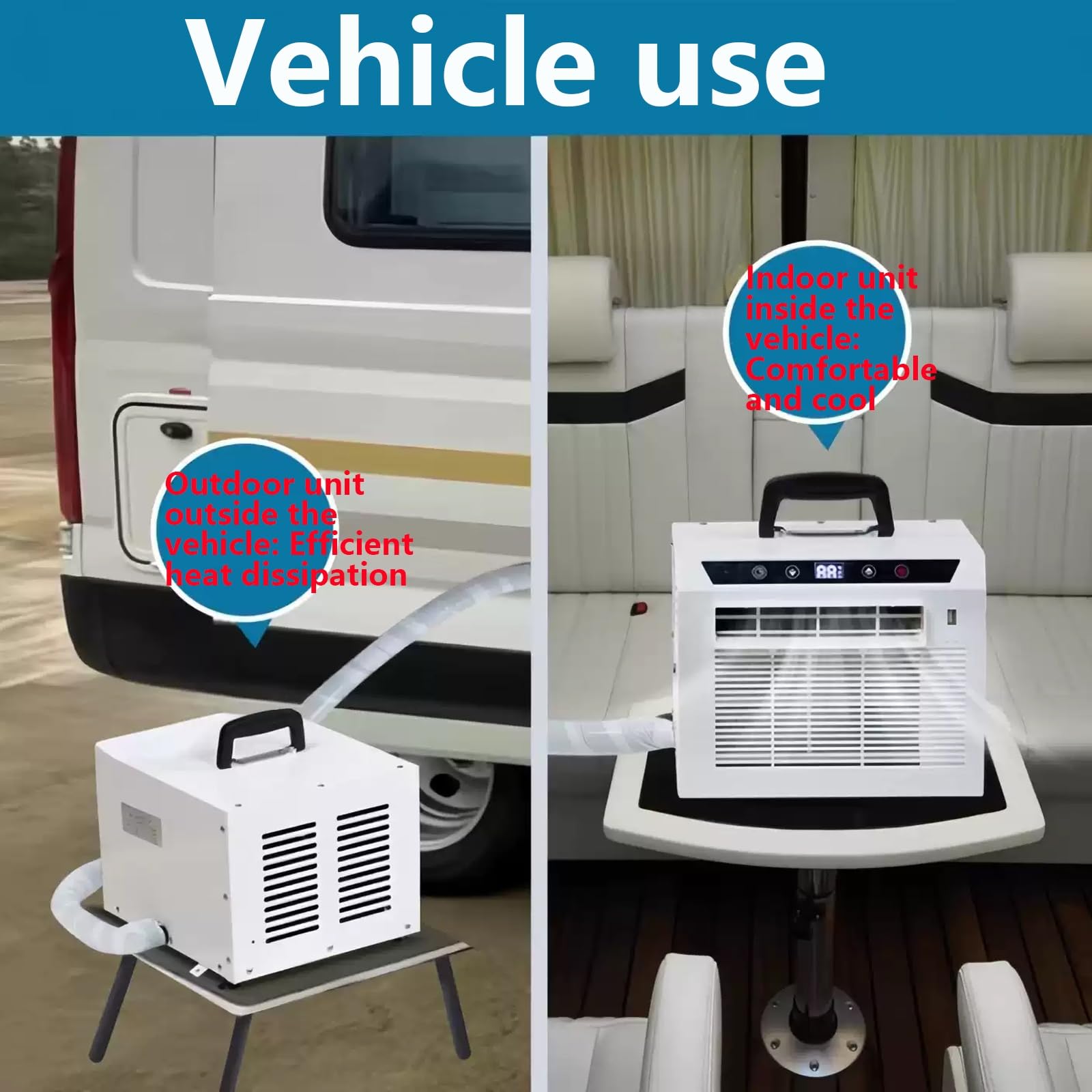 Aire Acondicionado Portátil 3000BTU Con Asa Superior Temporizador De 1-12 H Climatizador Portátil Con Panel Táctil Y Control Remoto Diseño 110/220V Enfriador De Aire
