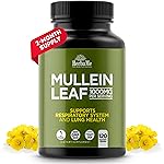 HerbaMe Mullein Leaf 1000mg, 120 Capsules, Lung Detox for Smokers, Lung Cleanse Supplement, Supports Respiratory Function Health, Promotes Mucous Membranes | Ear Health, Mucus Relief Herbal Pills