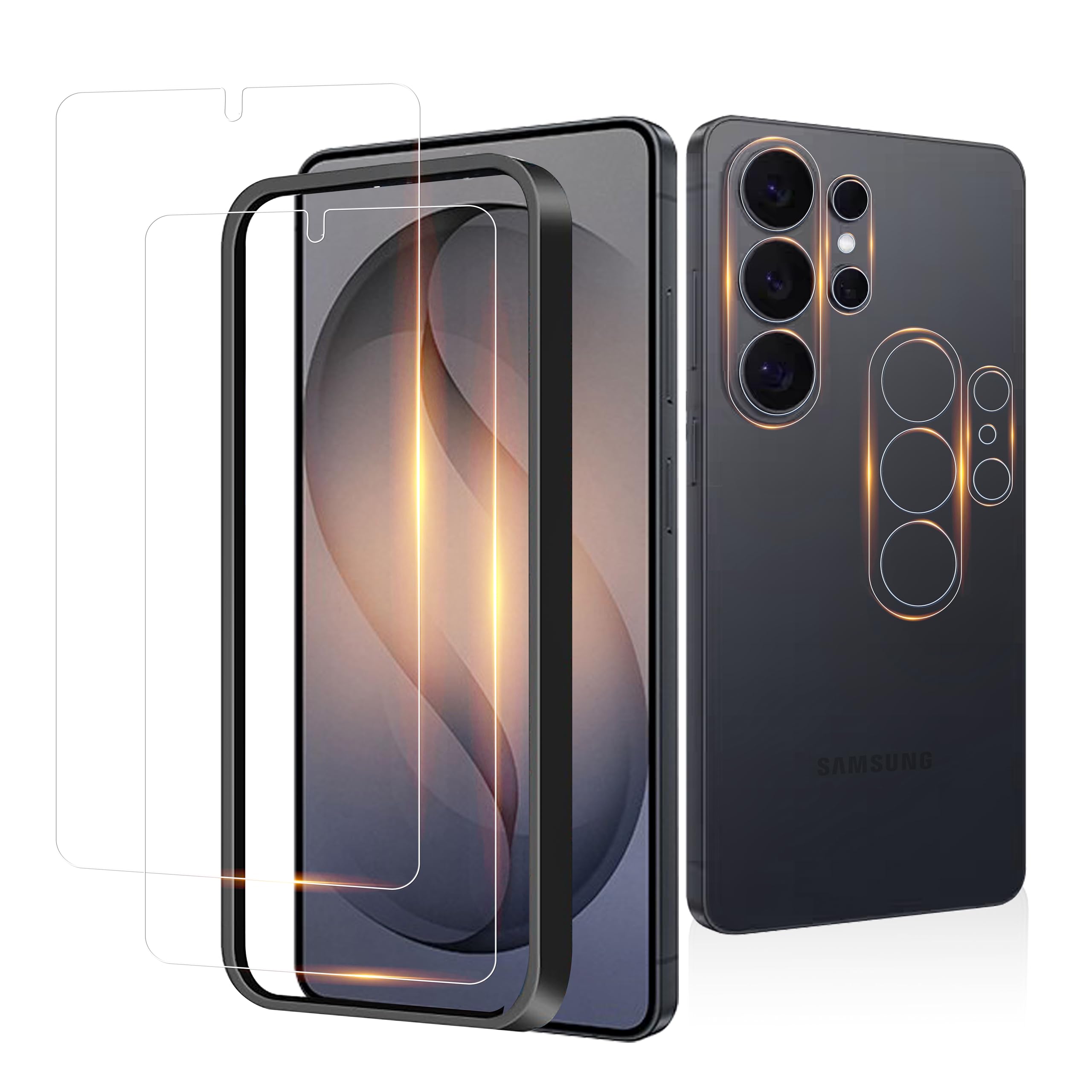 【日本版】Samsung Galaxy S26Ultra　フィルム付き Amazon.co.jp: 対応 Galaxy S26 Ultra ガラスフィルム 2枚 + カメラ