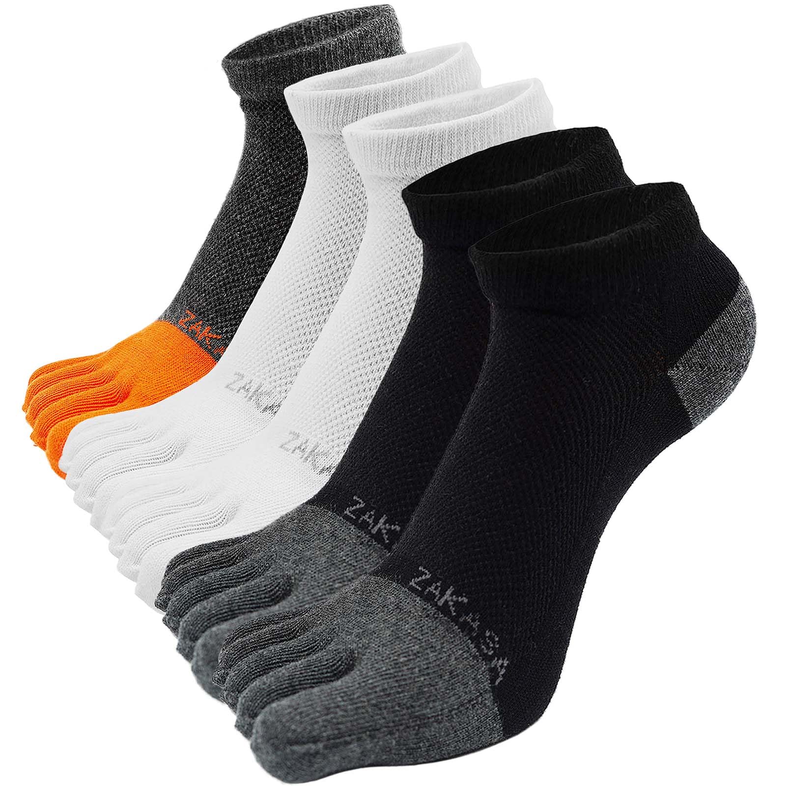 PUTUO Calzini con Dita da Sportivi per Uomo: Calze Sportive Corti Con Dita Separate Uomo Cotone Calze Running Sport Calzini Caviglia Atletici Traspirante 5 Paia