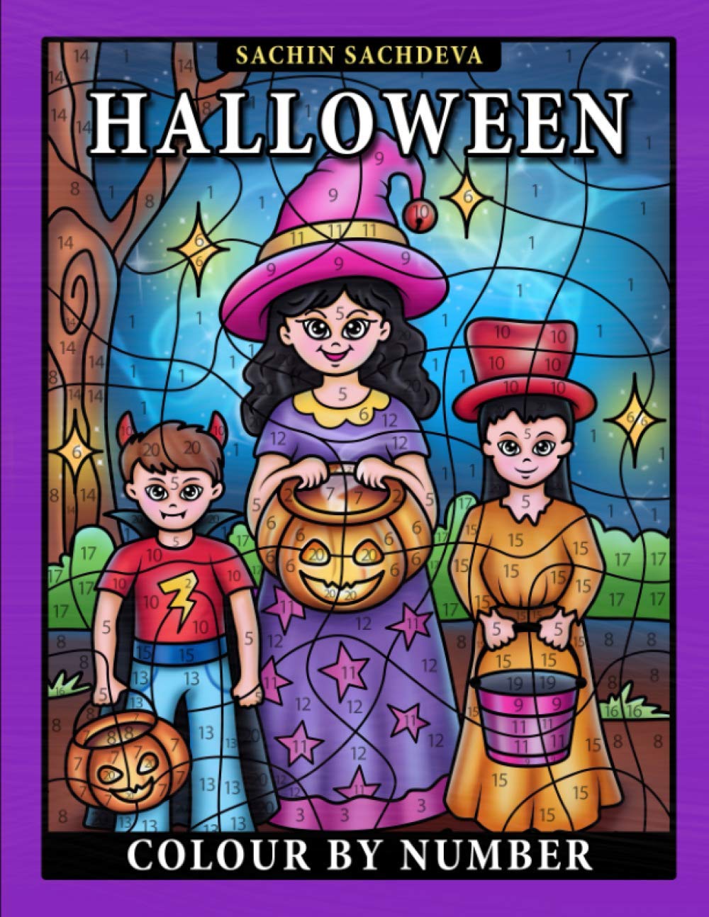 Halloween Colour by Number: Coloring Book for Kids Ages 4-8