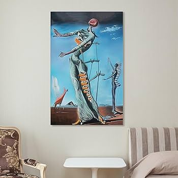 Amazon.co.jp: サルバドール・ダリ「燃えるキリン」装飾 キュビスム