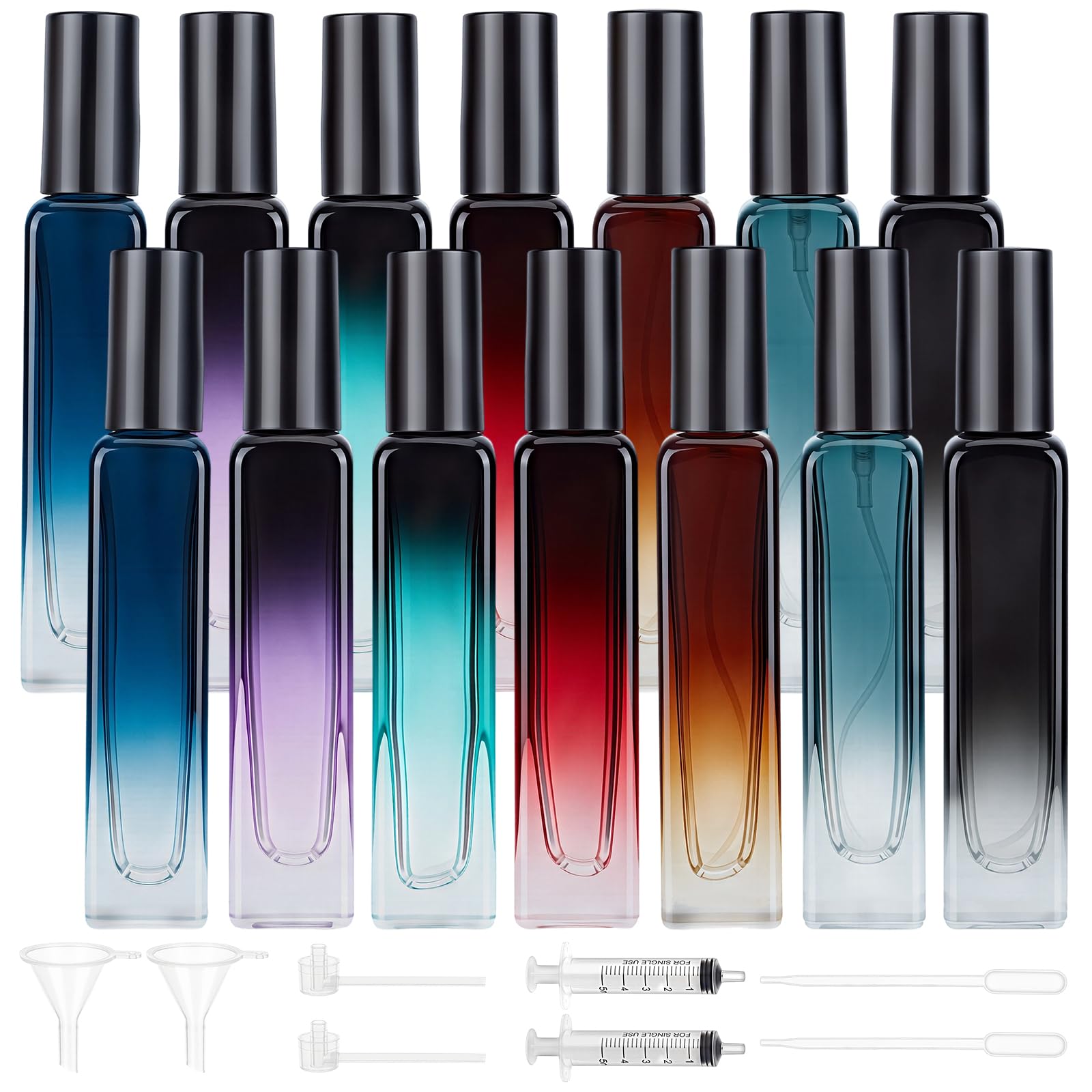 Flacons de parfum de voyage vides pour éviter les fuites | Lot de 14 vaporisateurs 15ml