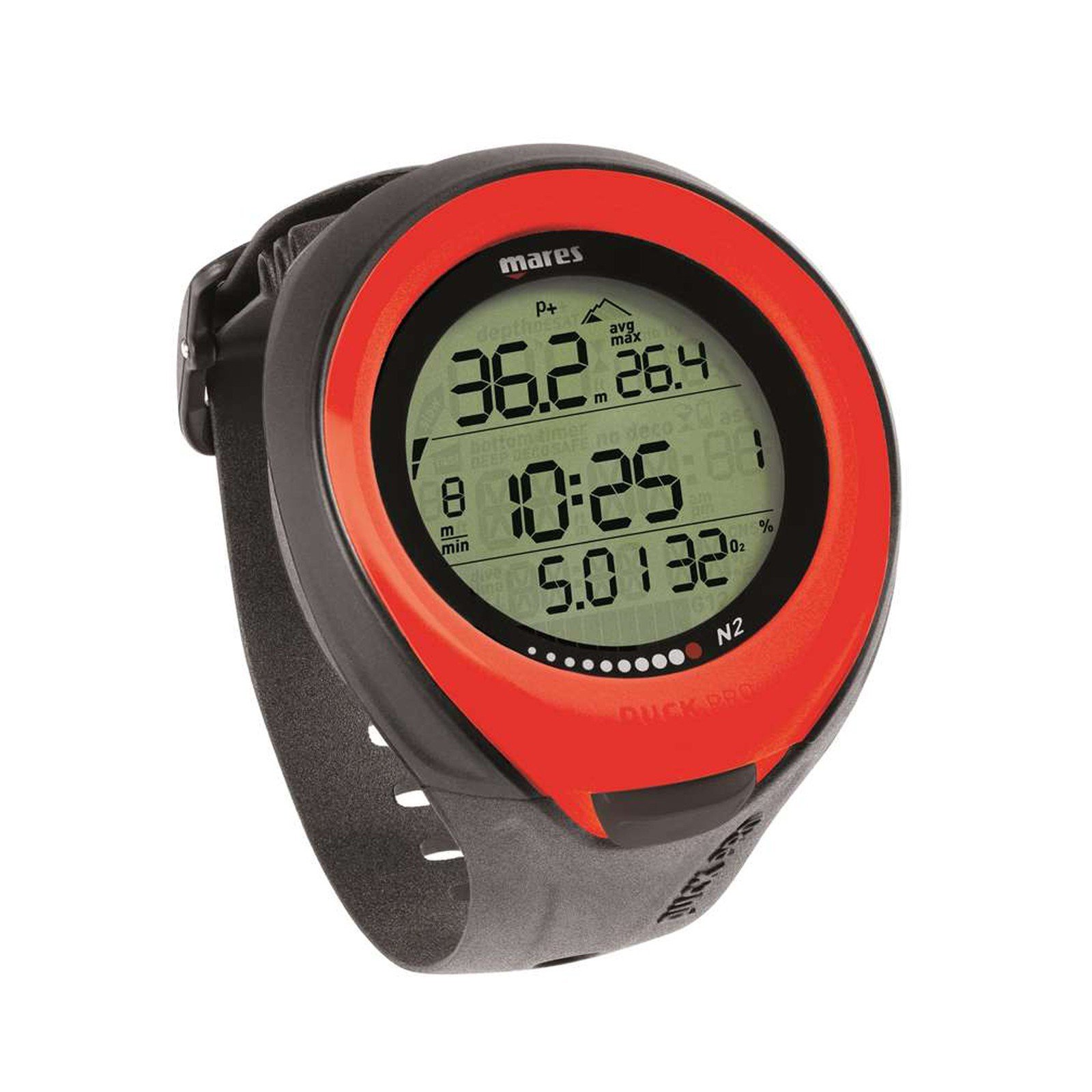 Mares Puck Pro Color, Computer per Immersioni, Adulto, Rosso