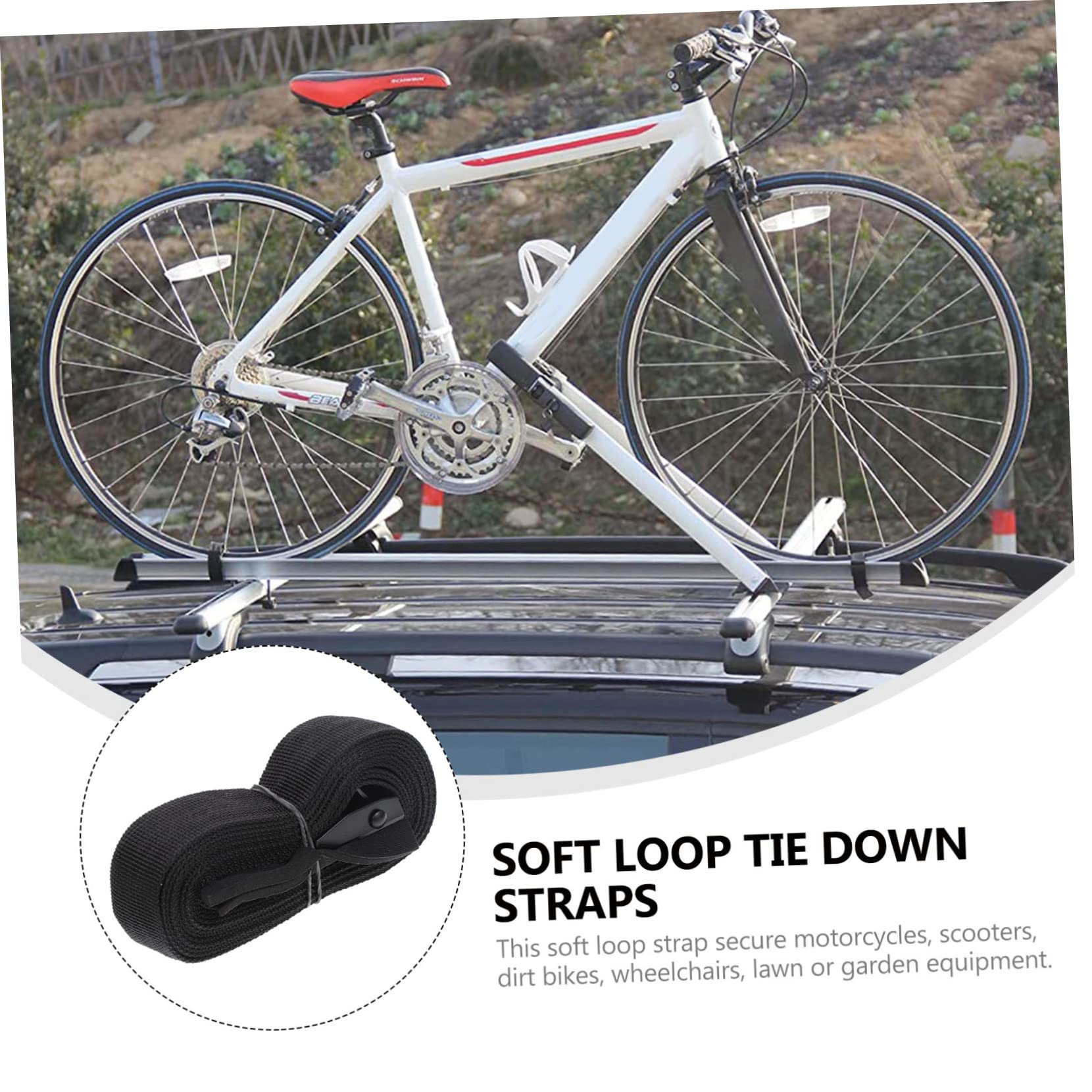 IWOWHERO 600lb Break Strength Roof Straps for Boat Pontoon Kayak Surfboard Car Rack Tensioning Belts