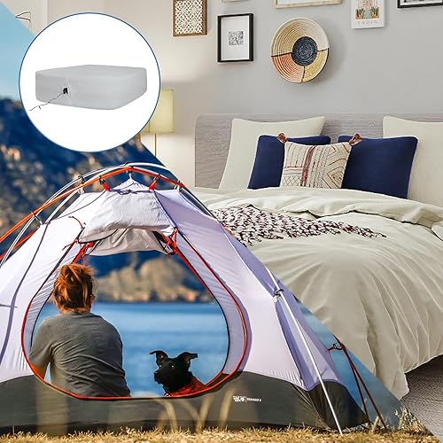 Miniatura 6 de Bedecor Sábanas de cama de aire para funda de colchón, cama extraíble y banda elástica, súper suaves, transpirables y profundas de hasta 21