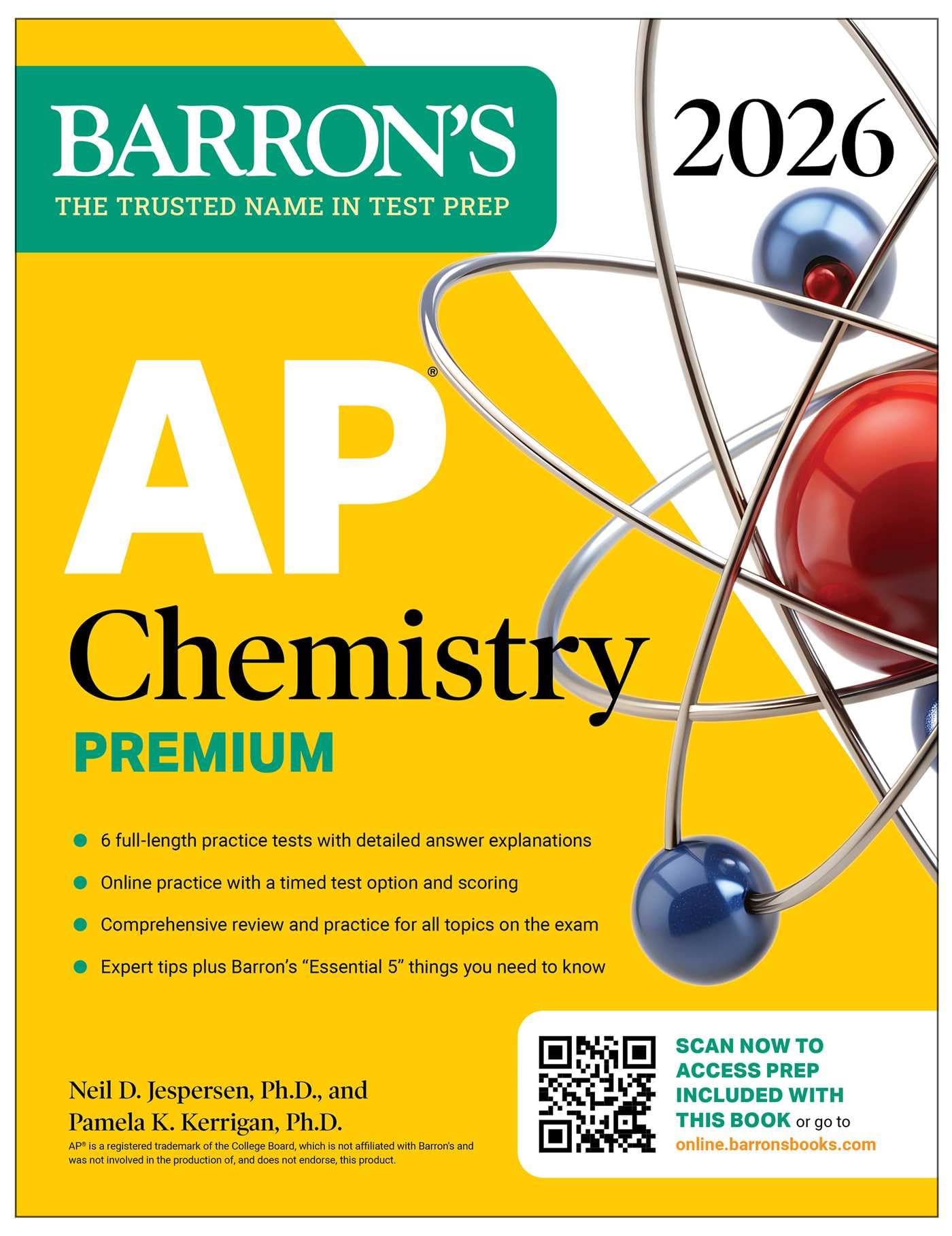 AP Chemistry Premium, 2026: Prep Book with 6 Practice Tests + Comprehensive Review + Online Practice (Barron's AP Prep)
