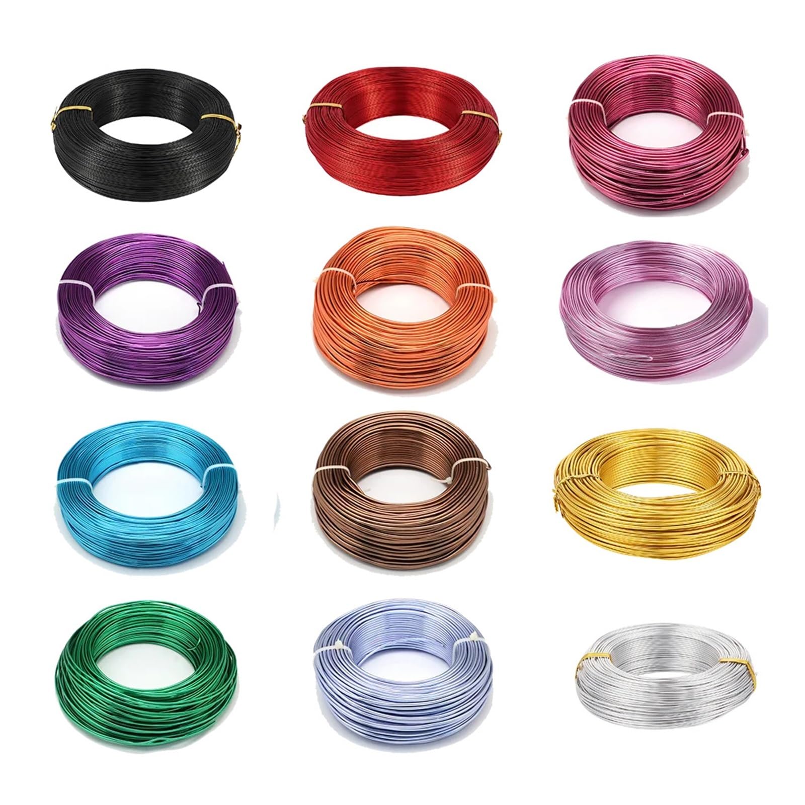 Aludraht 1 mm,5, 2, anodisierte Farbe, Rolle Aluminiumdraht, Perlenschnur for DIY-Armbänder, Halsketten, Schmuckherstellung für DIY-Skulpturen(Blue,2mm 55Meters)