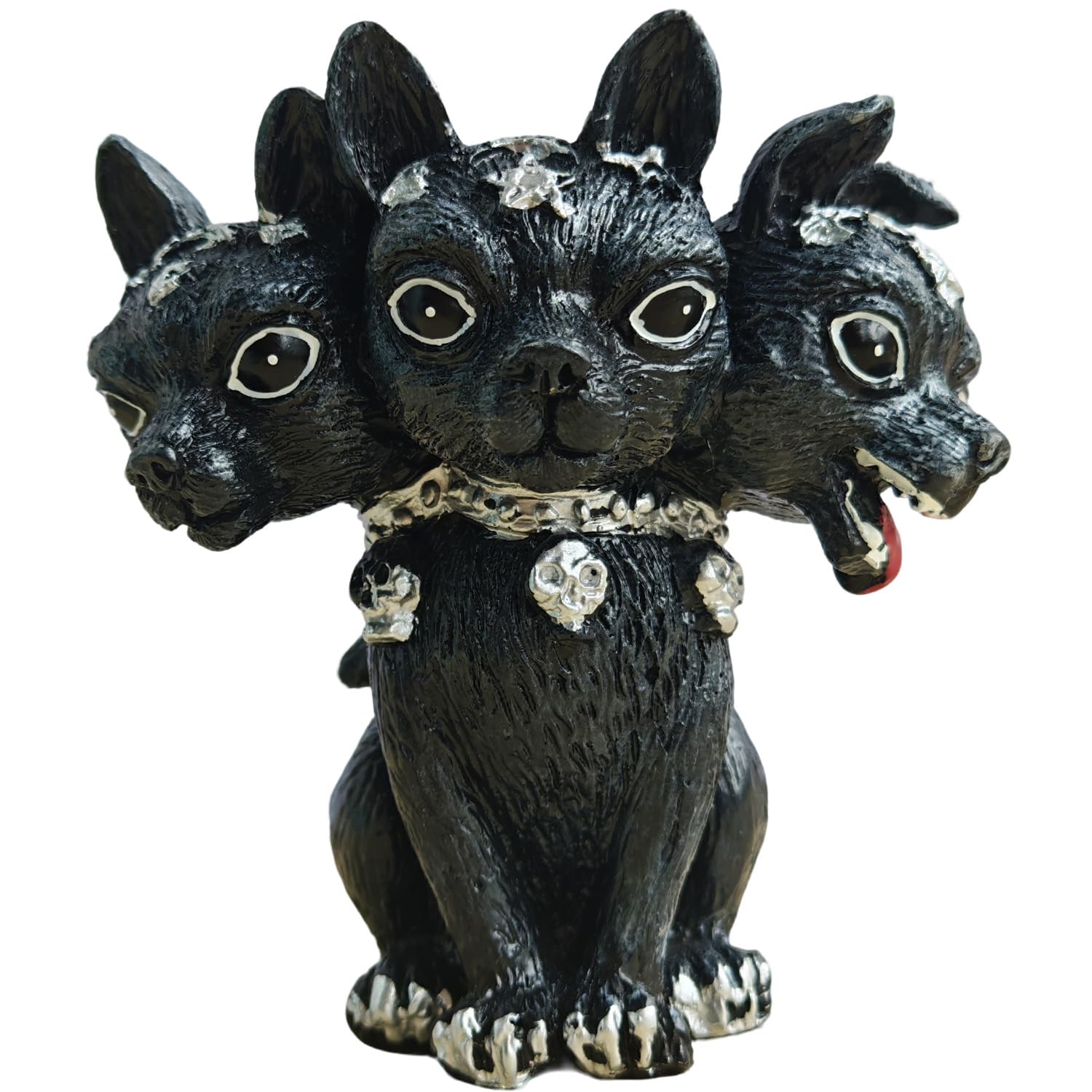 PIGPIGFLY Three-Headed Cerberus Dog Statue Sculpture - Resin Gothic Ornaments for Living Room, Decorative Home Accessories for Shelf Decor, Bedroom & Halloween Decor