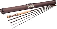 Vista 17 de Moonshine Rod Company Caña de pesca con mosca de acción rápida, caña de grafito de fibra de carbono con estuche de viaje con cremallera, Drifter II