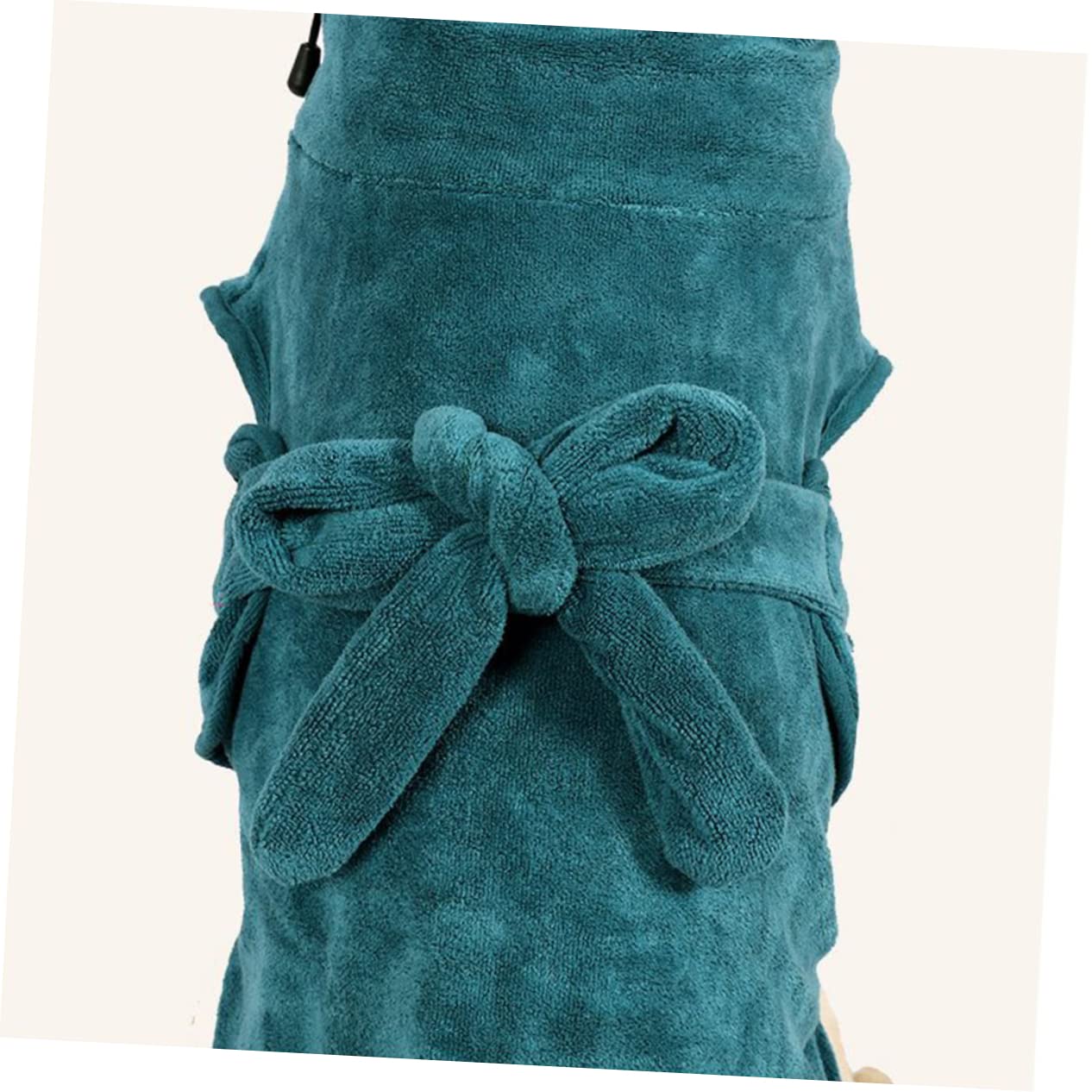 Hundebademantel für Hundewelpen, Hoch Saugfähig, Schnelltrocknend | Nylon Polyester, Grün, Taillengürtel Verstellbar, Größen 2-4kg bis 10-15kg