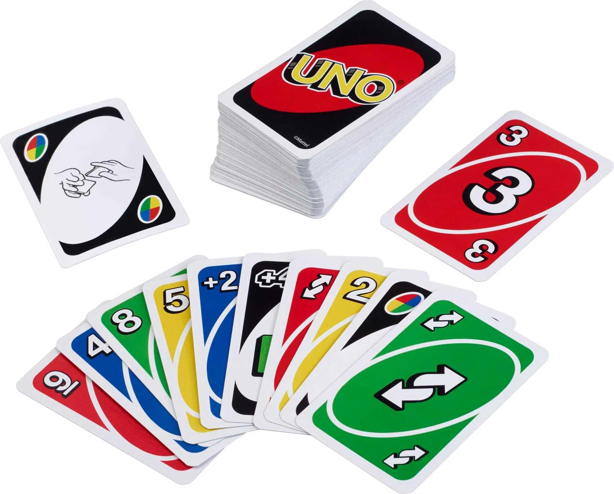 Mattel Games W2087 - gra karciana i planszowa UNO, przeznaczona dla 2-10 graczy, gry karciane i planszowe dla osób w wieku od 7 lat
