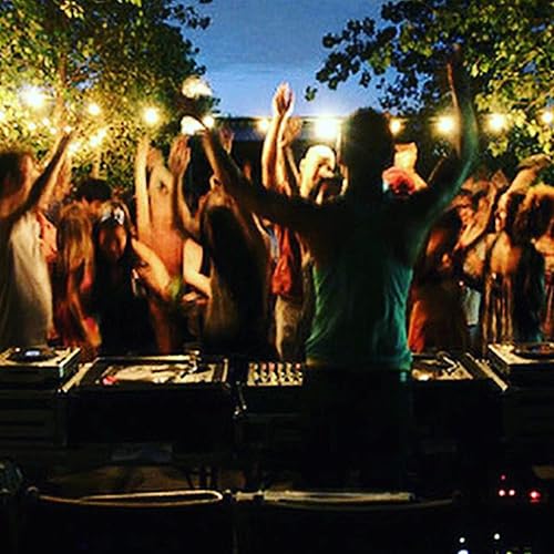 Miniatura 7 de ZYK Guirnalda de luces solares LED impermeables para interiores y exteriores, con 25 bombillas, luces de patio de 27 pies para terraza, patio,