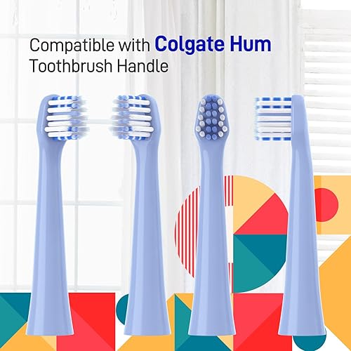 Miniatura 3 de Cabezales de repuesto para cepillo de dientes Colgate Hum, cabezales de repuesto para cepillo de dientes Hum Smart, azul, paquete de 6