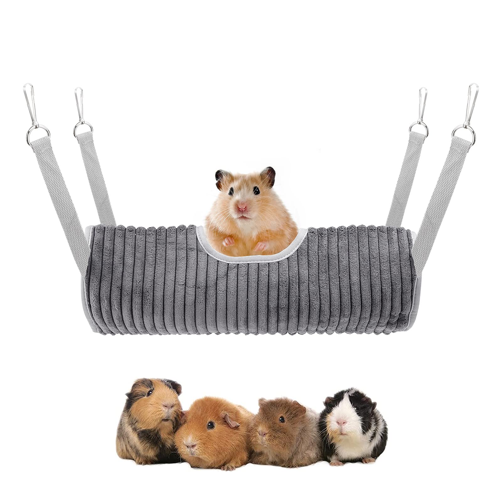 Hamac pour Petits Animaux Lit Tunnel pour Cochon d'Inde Tunnel de Suspension pour Hamster Lit Hamac Furet Lit Suspendu pour Rats Jouets pour Tunnel et Tube pour Animaux de Compagnie Tunnel de Cachette