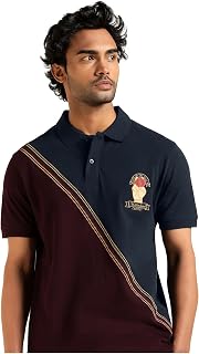 Motherland Men's Cotton Half Sleeve Polo T-Shirt | Cricket Print | Stylish & Comfortable Fit Price In India
