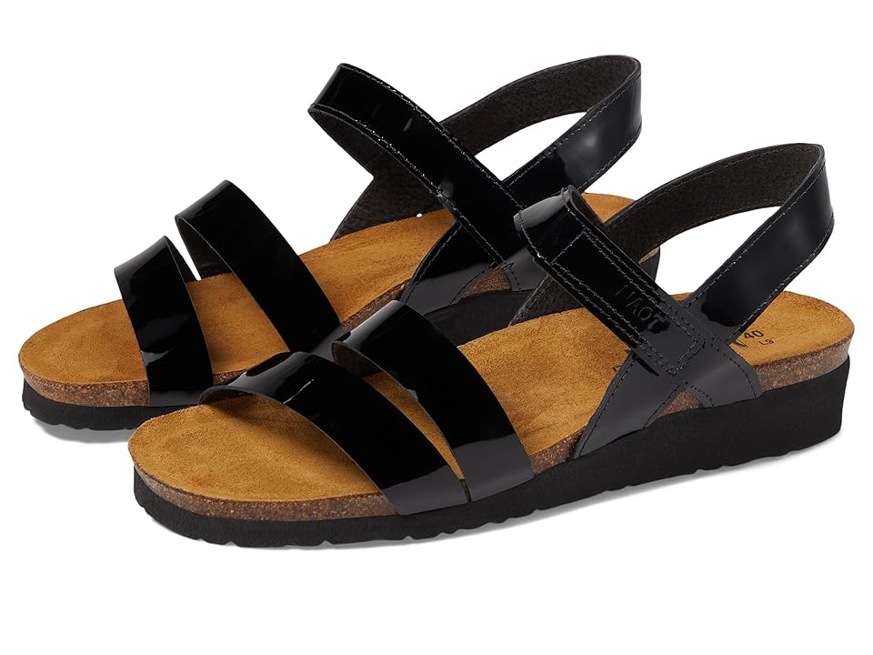Naot Kayla Women's Sandals Black Patent : EU 40 (US Women's 9-9.5) M, Leather/Suede