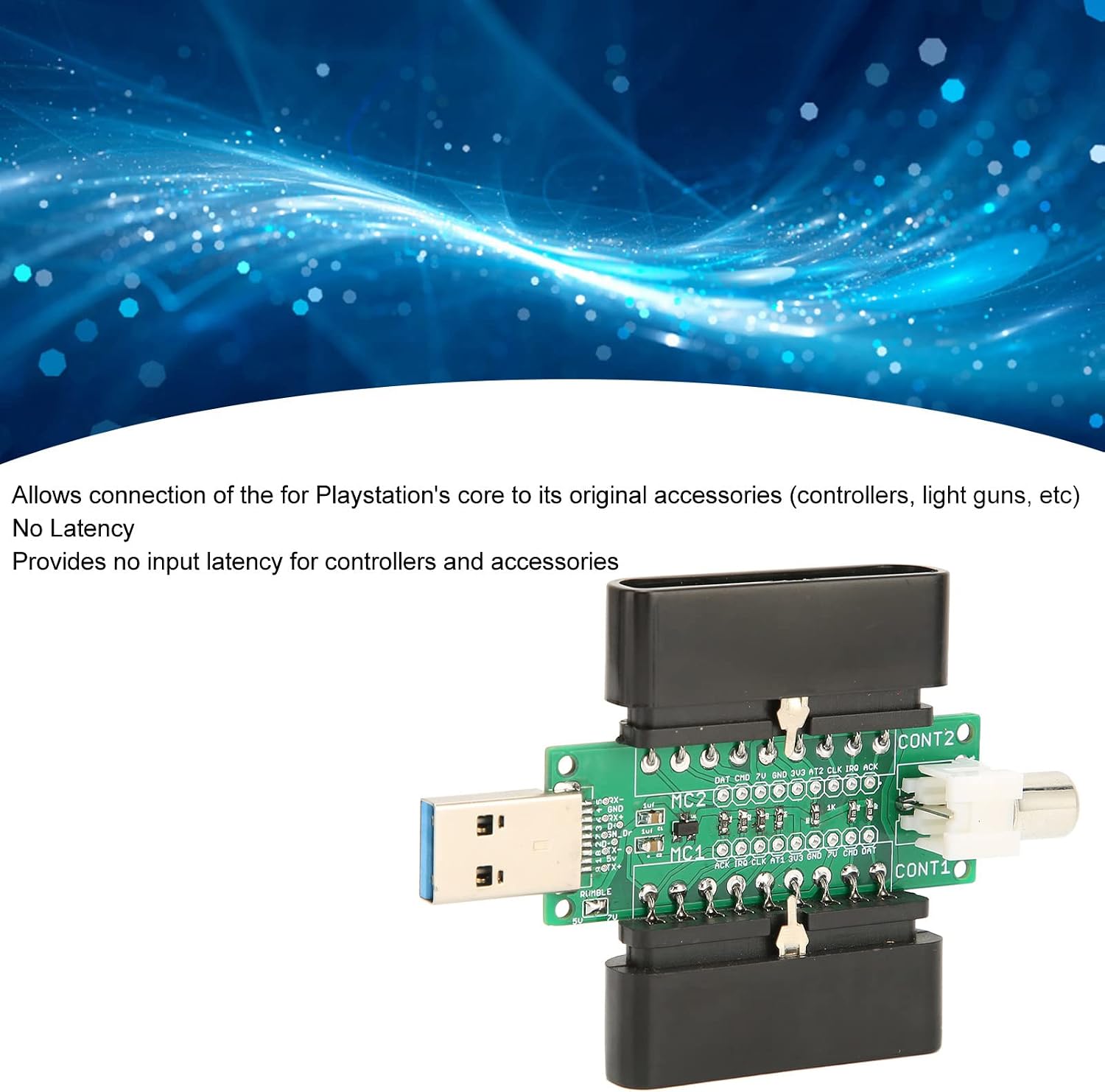 Pomya PSX Controller Converter for SNAC Playstation PSX Converter, Delayless Controller Adapter with USB 3.0 Cable for MiSTer FPGA Accessories