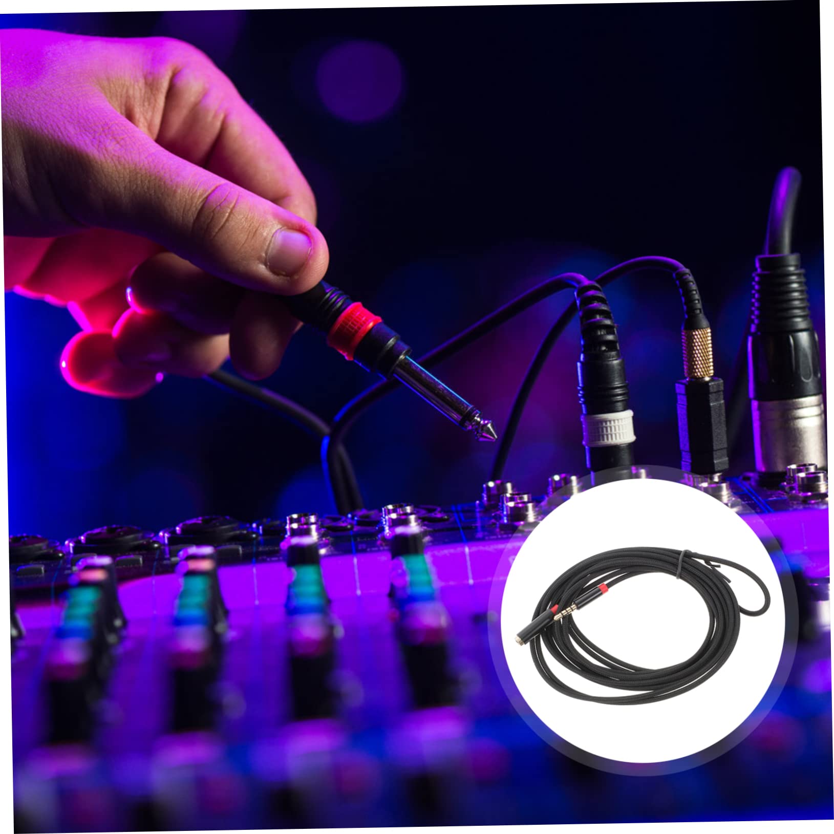 TEHAUX 5pezzi Cavo Audio Prolunga Maschio Femmina Cavo Aux Per Cuffie e Dispositivi Compatibile Con Computer e Auricolari Durabilità Elevata e Trasmissione Stabile