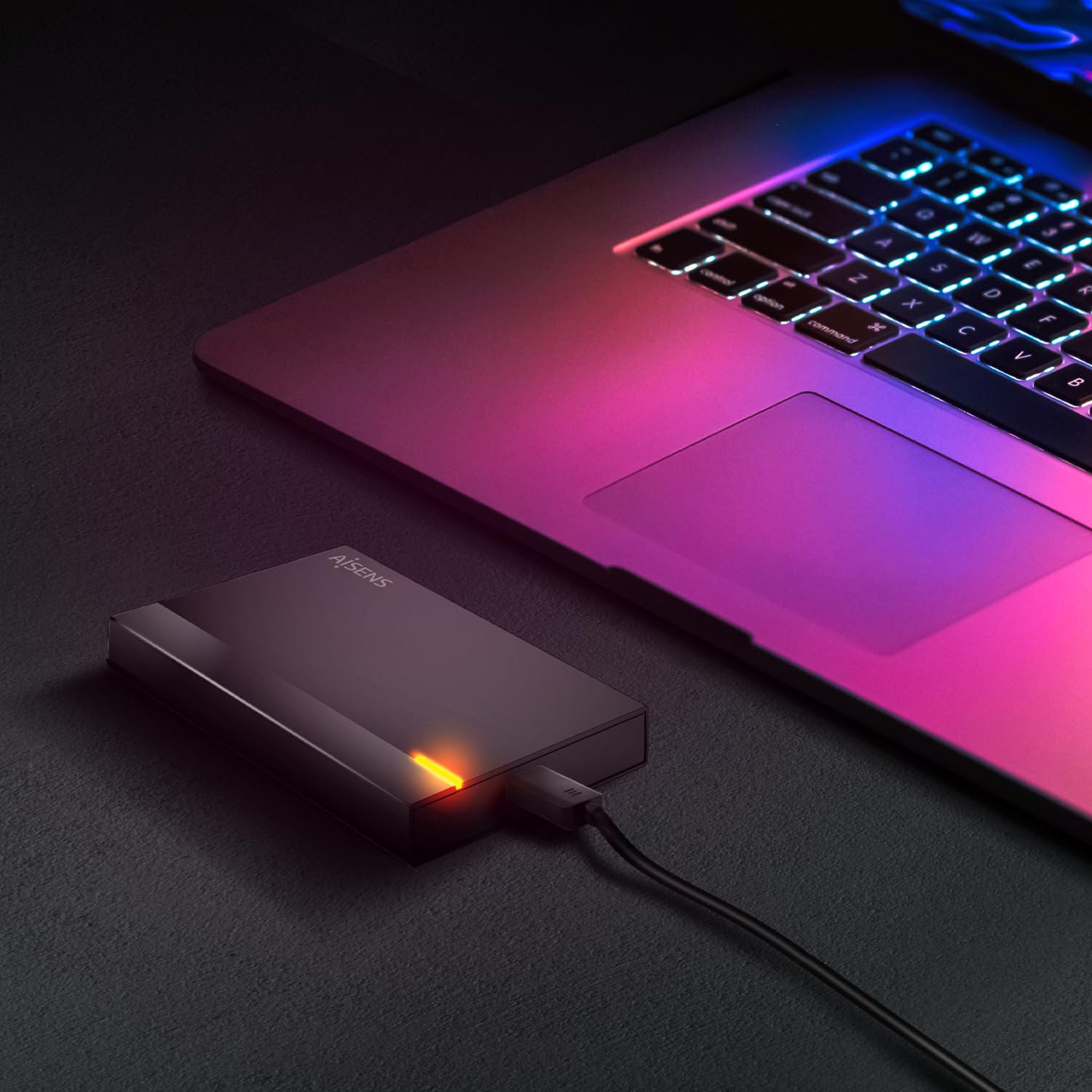 Aisens - Obudowa zewnętrzna 2,5 Ase-2524B 9,5 mm Sata A USB 3.0 / Usb3.1 Gen1.