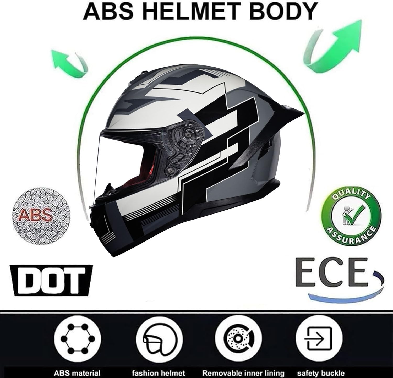 Motorradhelm Erwachsene Integralhelm Mit Sonnenblende Motorrad Vollvisierhelm Schutzhelm ECEDOT-Zertifizierung Modulare Helm Scooter Vollvisierhelm Für Frauen Männer