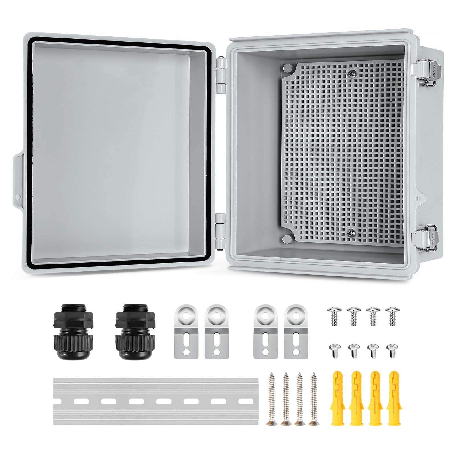 IP67 ABS Outdoor Electrical Junction Box Waterproof with Aluminum DIN Rail