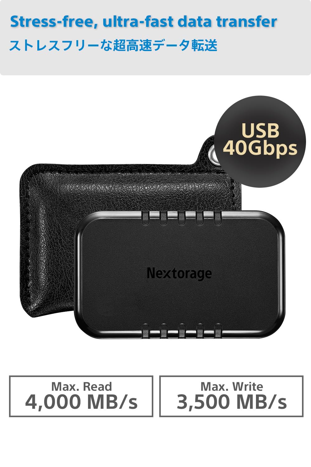 Amazon | Nextorage 日本メーカー USB4 ポータブルSSD 1TB USB4