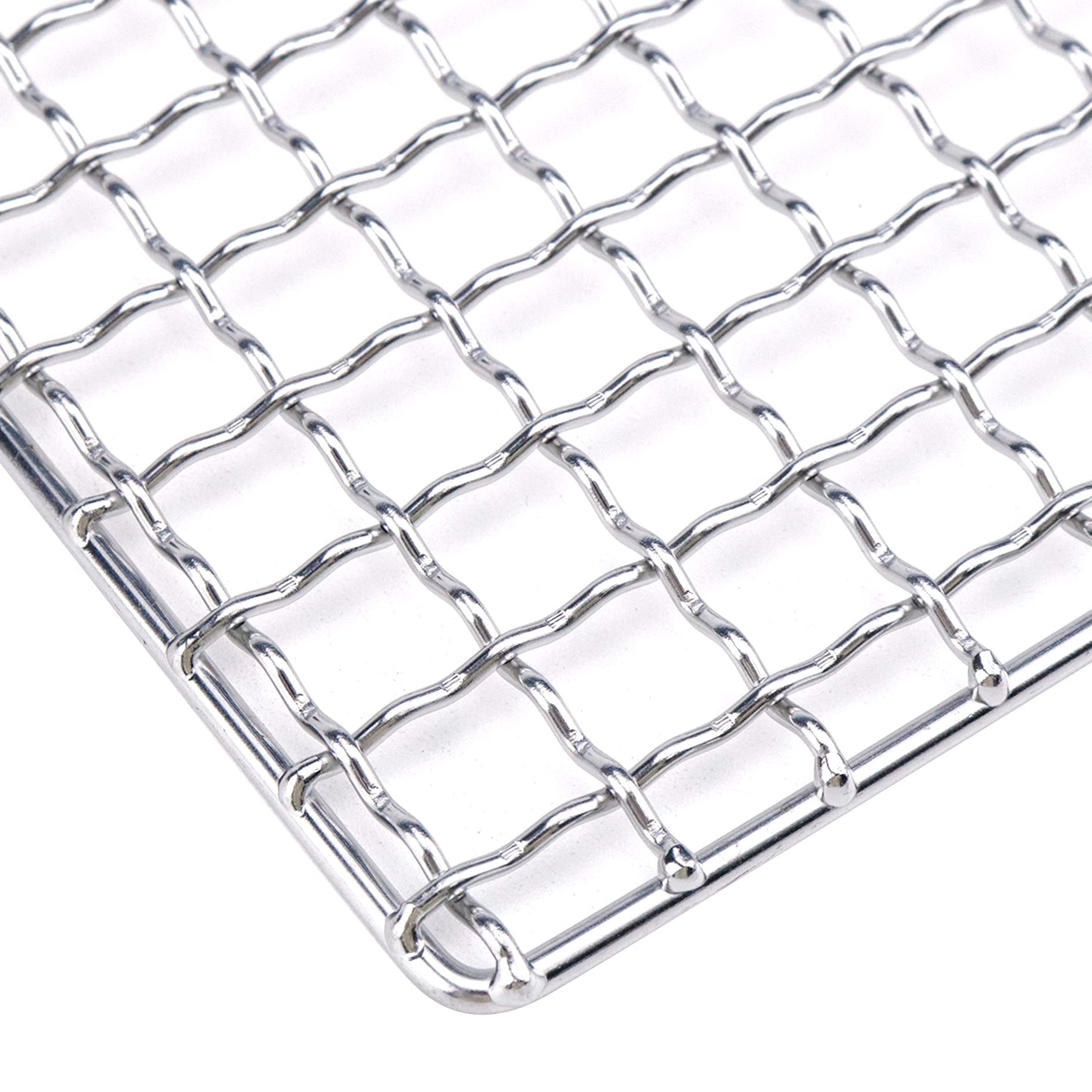 Rejilla de enfriamiento de acero inoxidable de alambre de metal para barbacoa, red de hornear de carbono, parrilla cuadrada de enfriamiento de 5.12 × 5.12 pulgadas, cuadrado 5