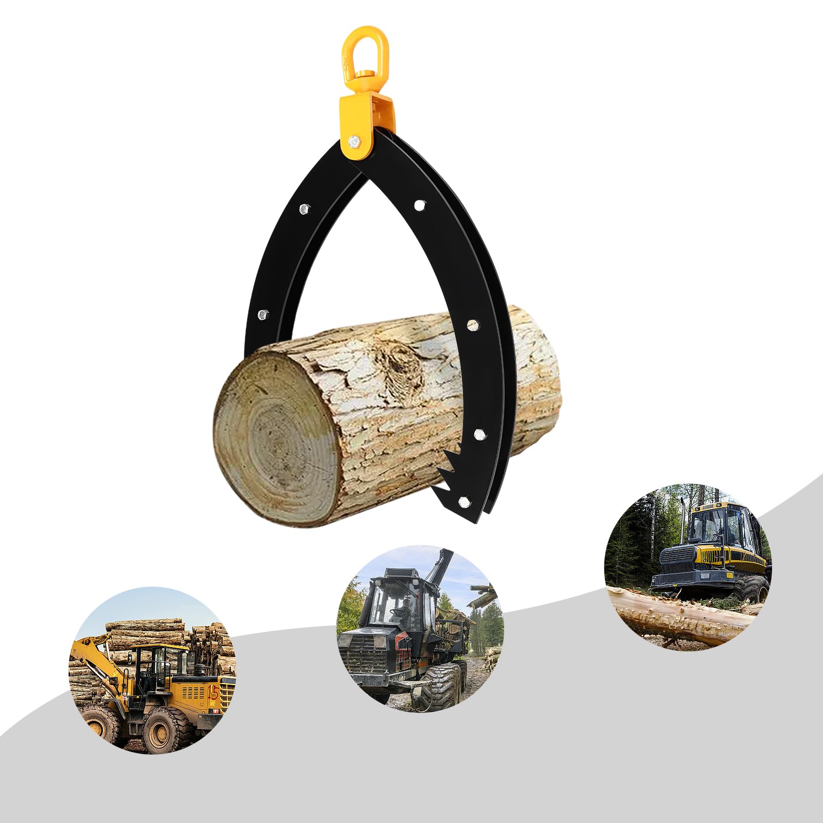 Pinza per legno, 1500 kg, 32", per sollevamento e trazione di tronchi