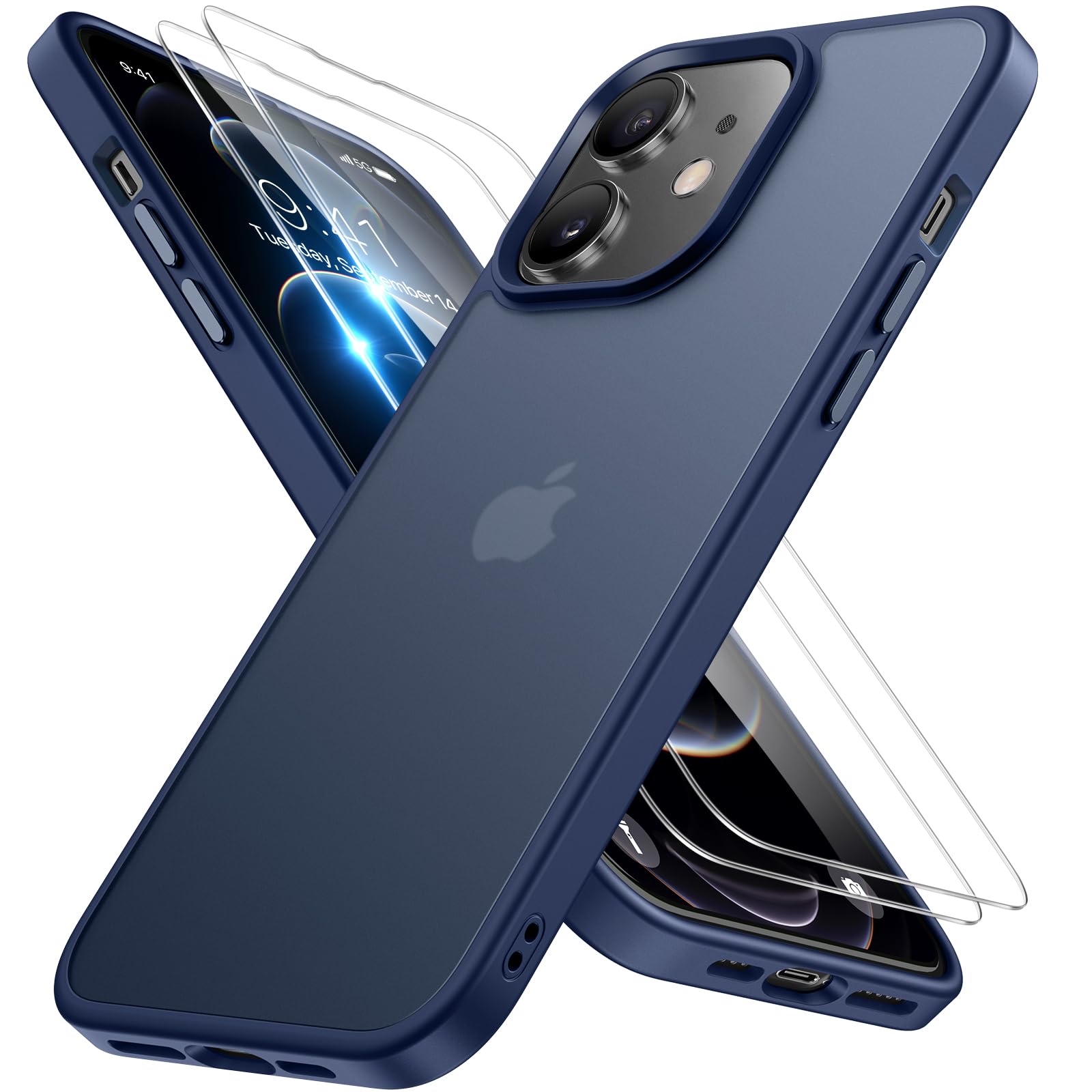 Miracase for iPhone 17 Pro Max Case with MagSafe [with 9H+Screen Protector] Military-Grade Protection Shockproof Scratch-Resistant with Velvet Touch for iPhone 17 Pro Max Cover 6.9", Matte-Deep-Blue — view 66