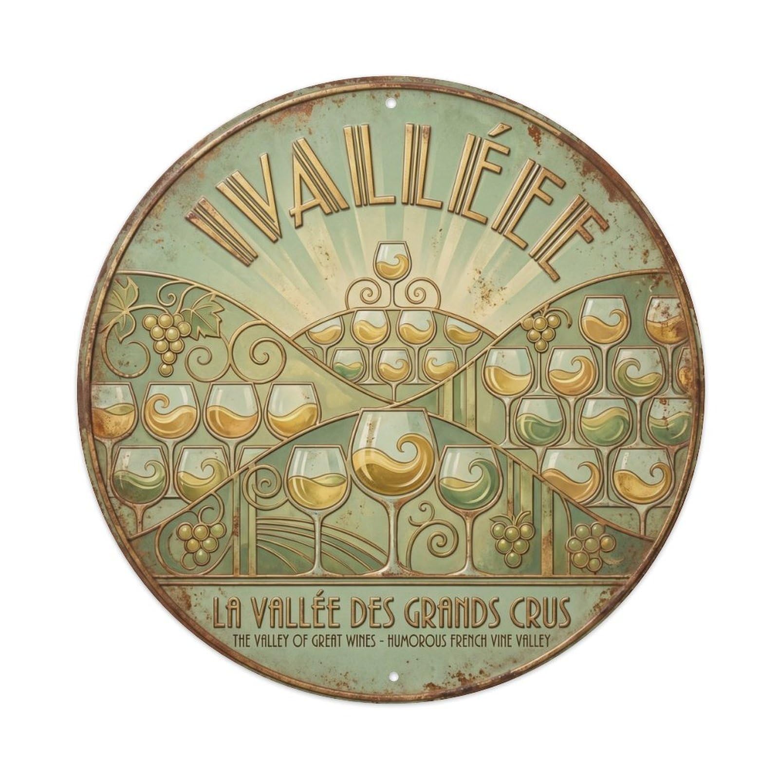 Valley Humorous Gathering Valley Vintage Metal Tin Sign Plaque Wall Decor for Cafe, Club Bar, Office, Garden Metal Poster 8x8Inch