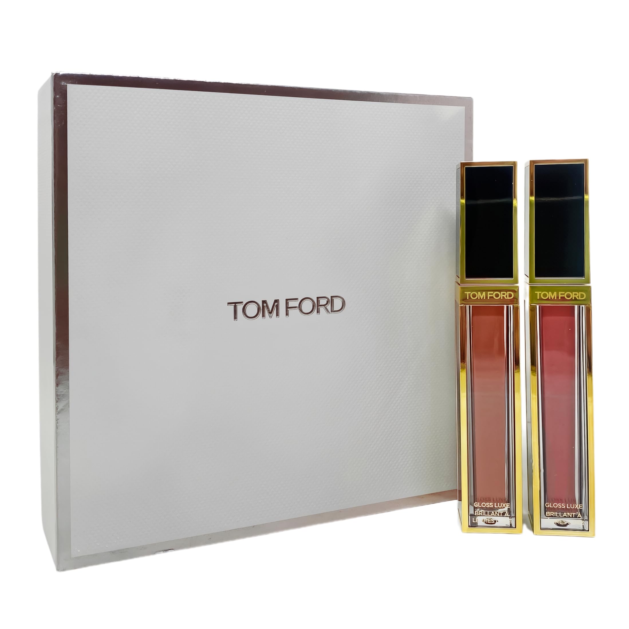 Tom Ford Lip Gloss Luxe Duo Gift Set - 08 Inhibition 22 Sunrise Pink 0 19 fl oz